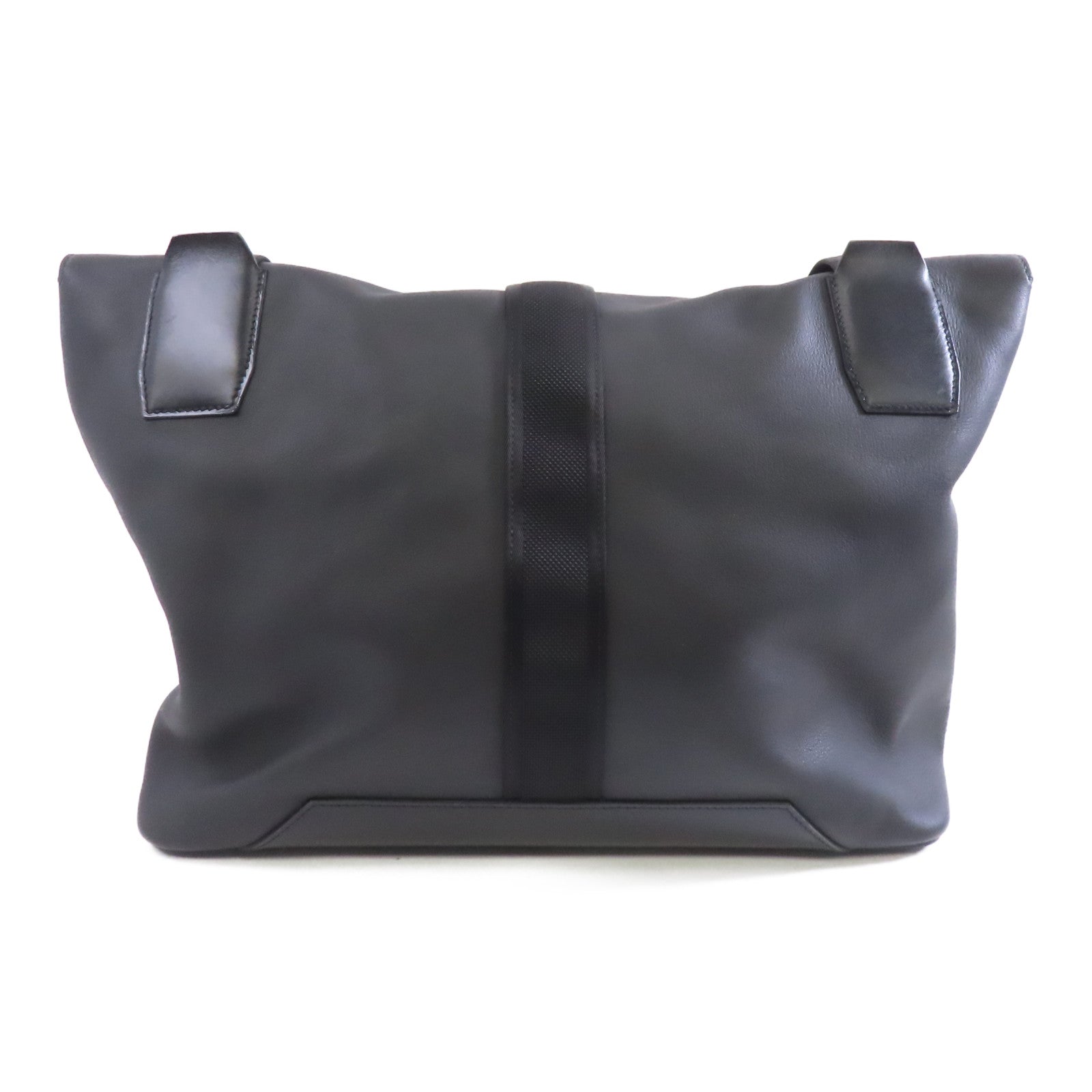 HERMES Taurillon Cristobal皮革Cityslide Messenger Bag銀扣斜挎包Plomb/Noir/Lime黑色/黃色