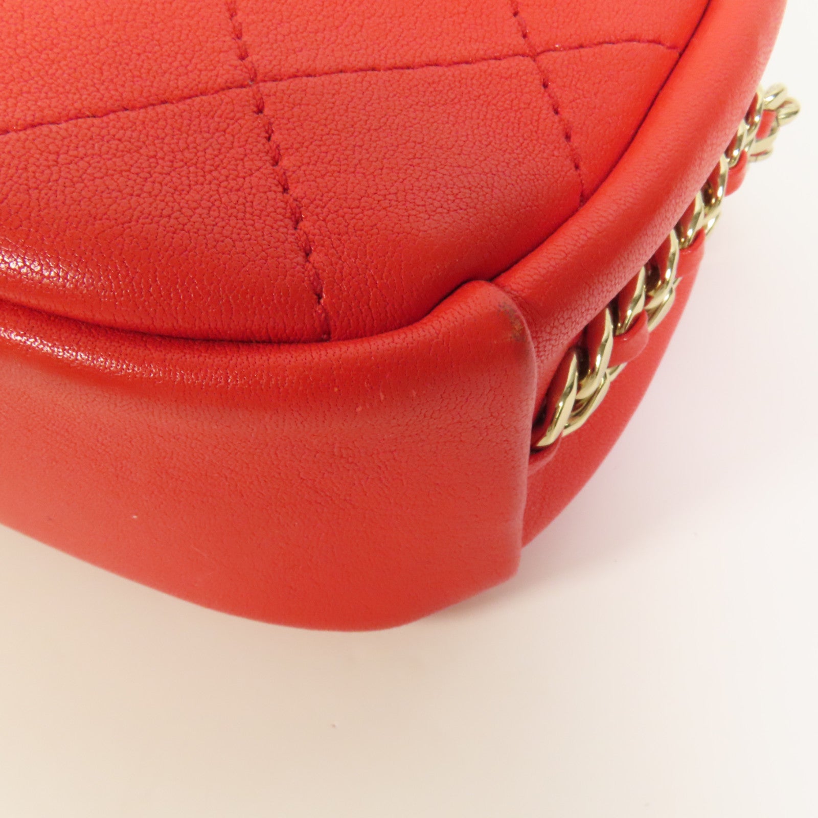 CHANEL 牛皮皮革Shoulder Bag金扣鏈帶肩背袋