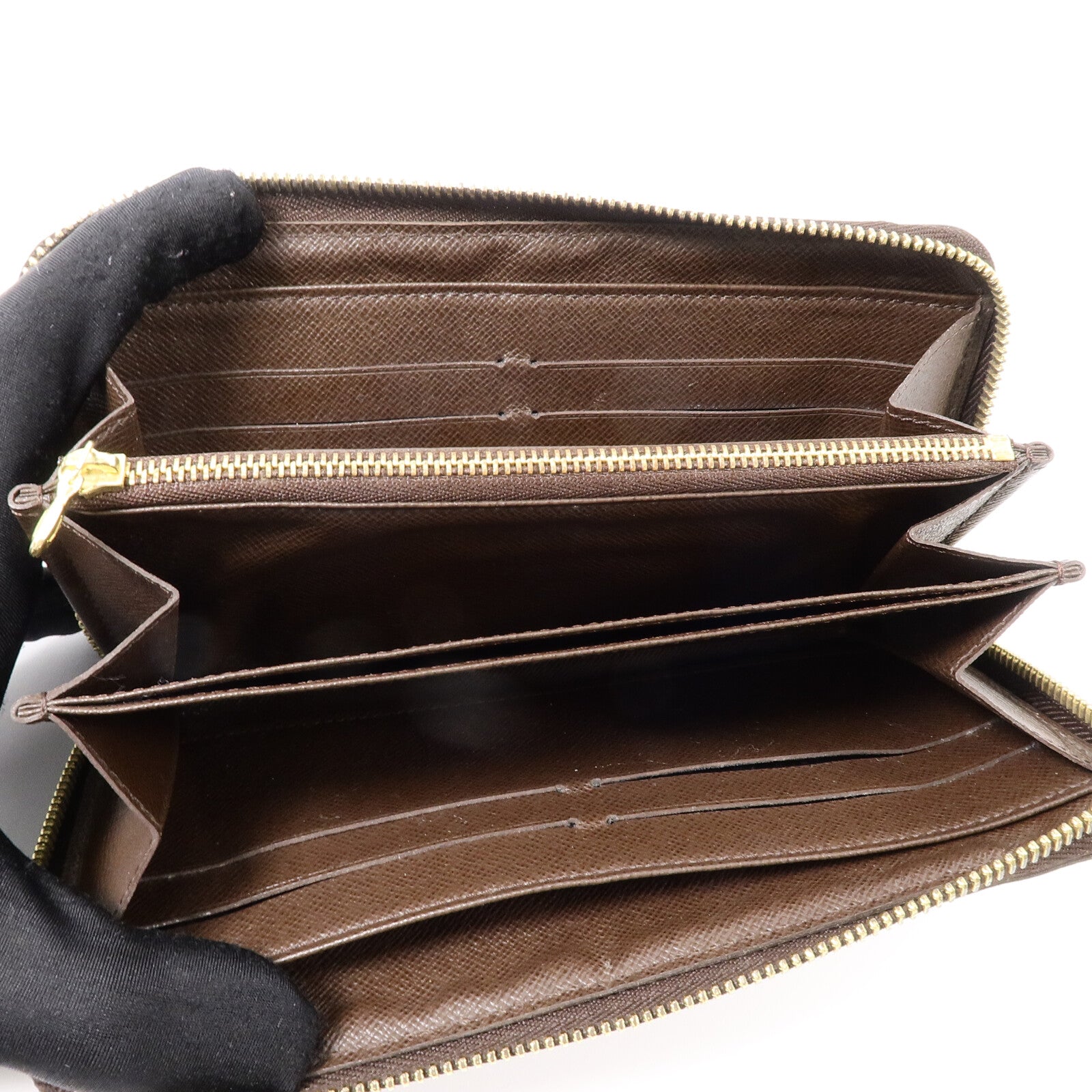LOUIS VUITTON Damier Zippy Organizer金扣長錢包