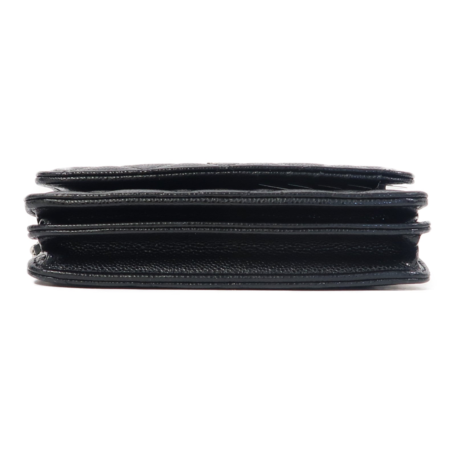 CHANEL 【激減優惠】菱格Caviar皮革Wallet On Chain Mini銀扣鏈帶肩背袋黑色