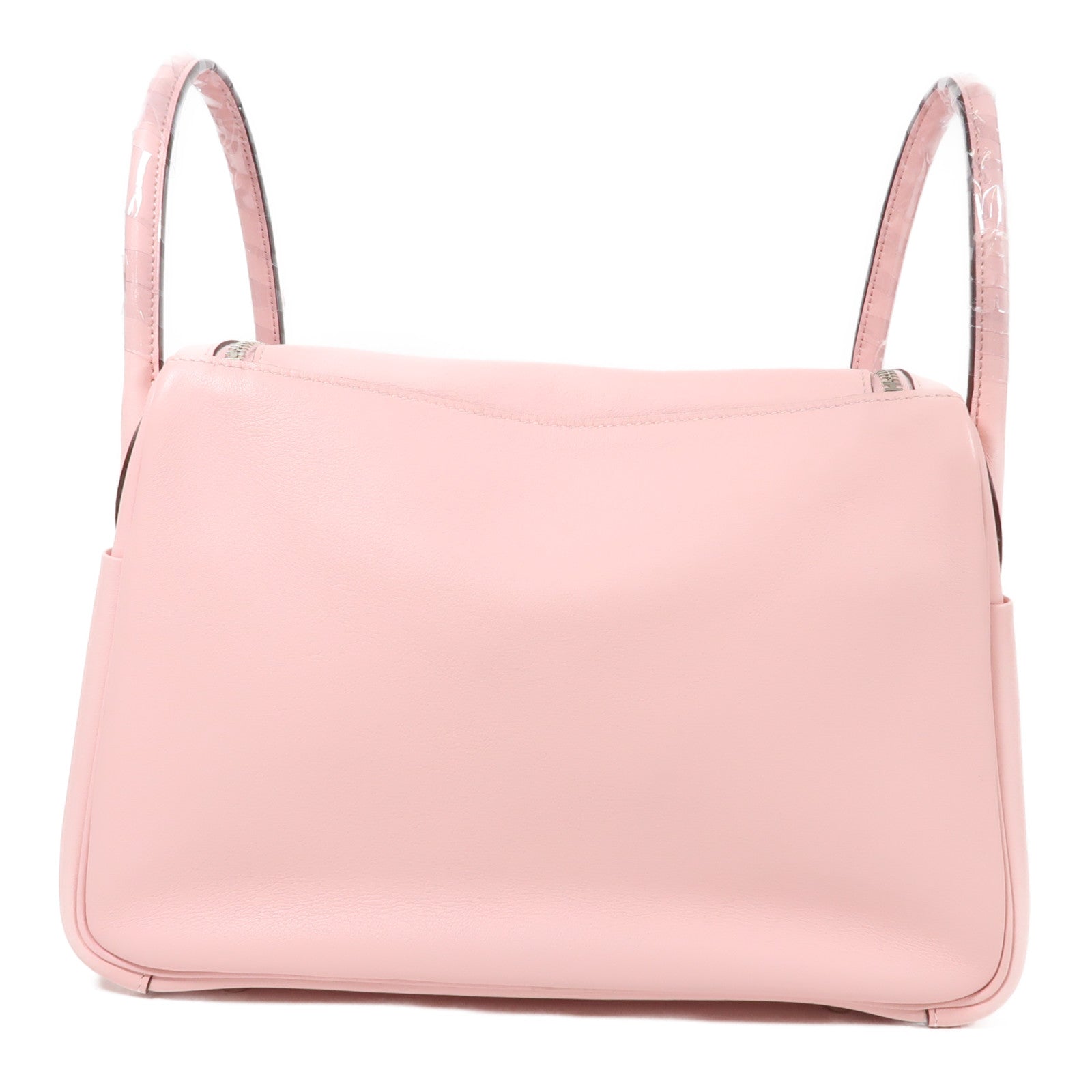 HERMES PHW Lindy 30 2 Way Shoulder Bag Handbag Swift Leather Rose Sakura