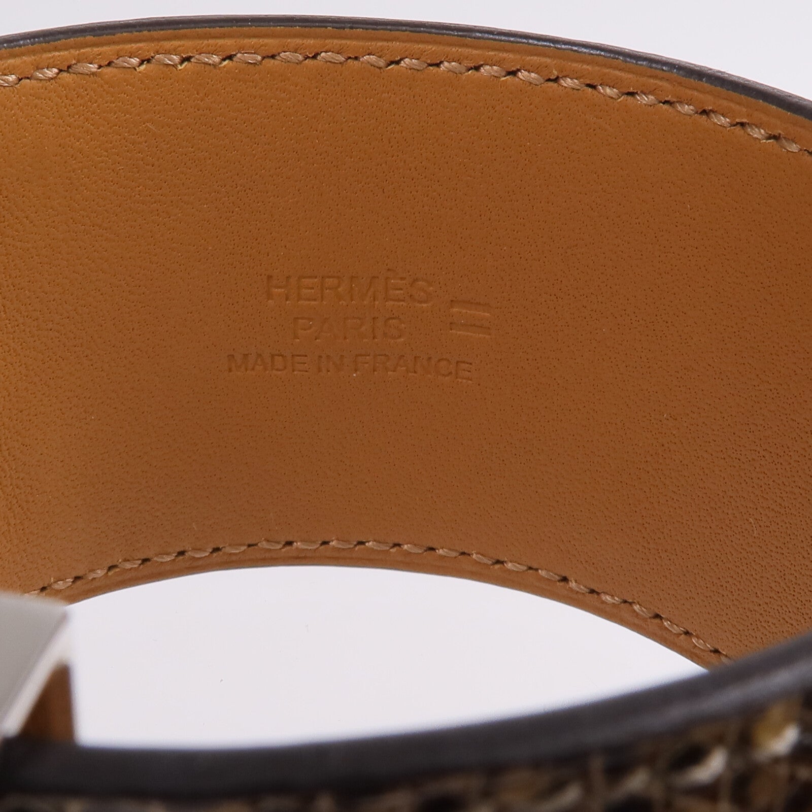 HERMES 蜥蝪皮革Collier De Chien手鐲