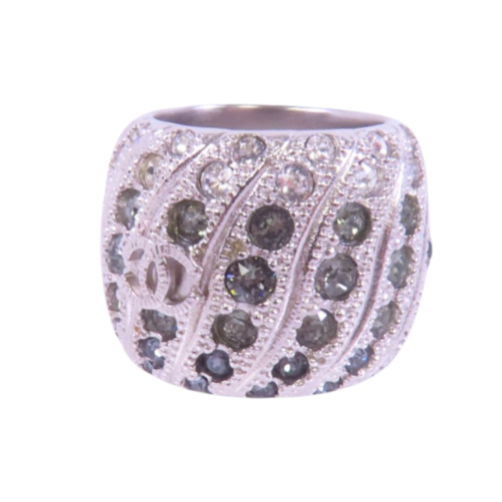 CHANEL 金屬/水鑽Ring戒指US#5