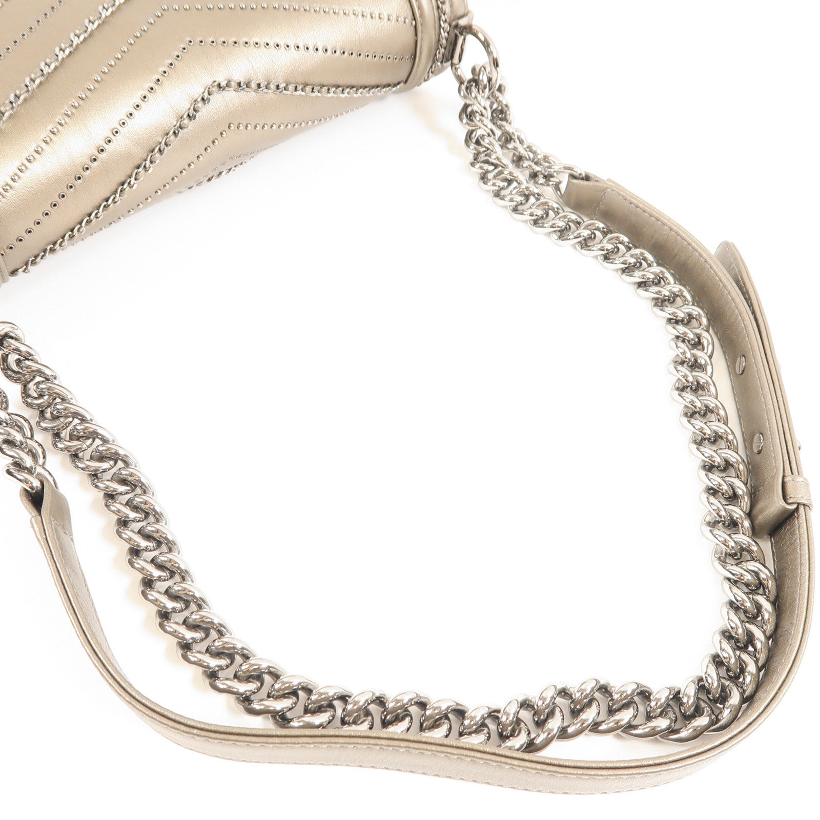 CHANEL CC SHW Boy Chanel Shoulder Bag 26733302 Calfskin Leather Grey