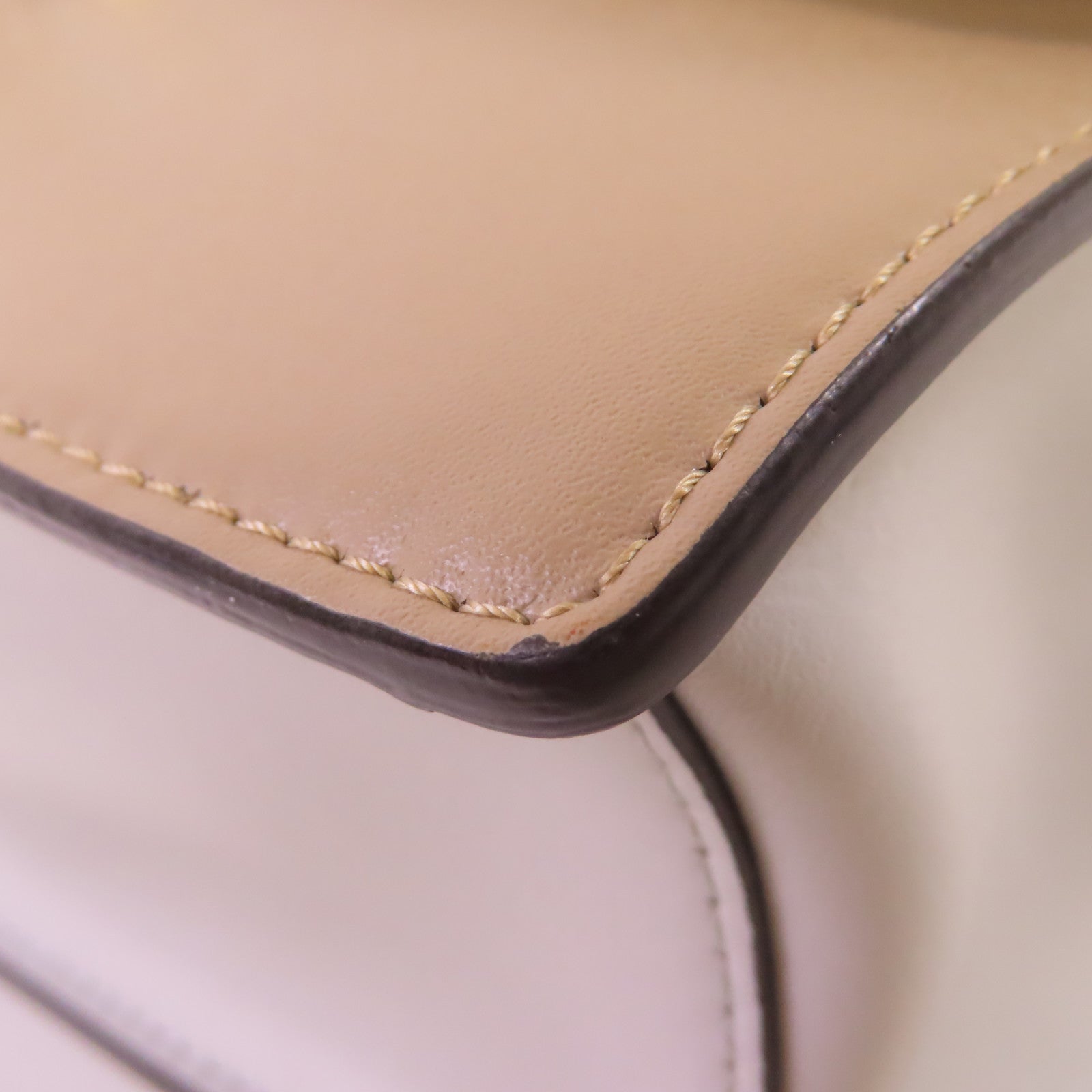 FENDI 【激減優惠】牛皮皮革Monster 2Way Shoulder Bag金扣手挽肩背兩用袋杏色/啡色