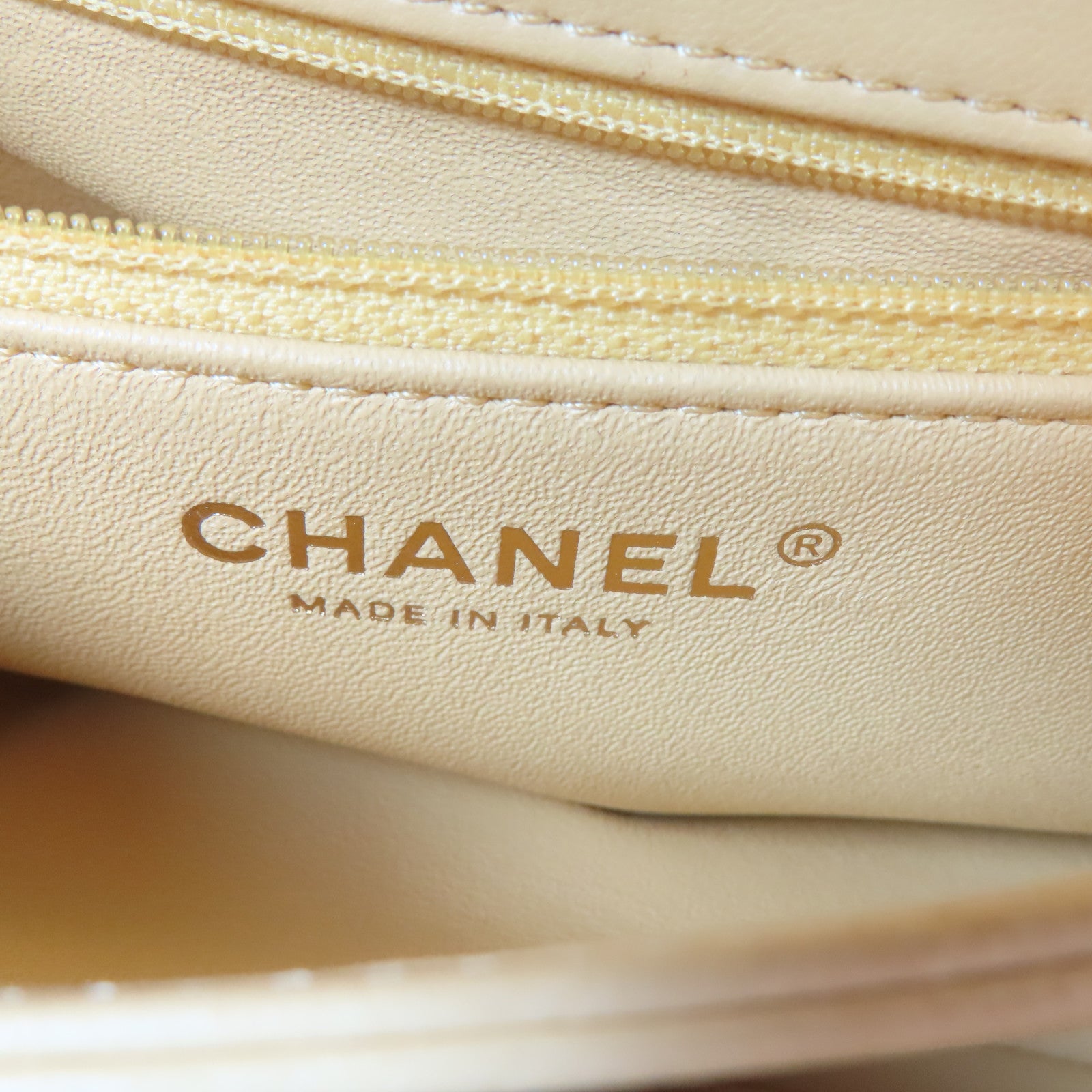 CHANEL 【激減優惠】菱格羊皮皮革Chain Shoulder Bag金扣鏈帶肩背袋黃色
