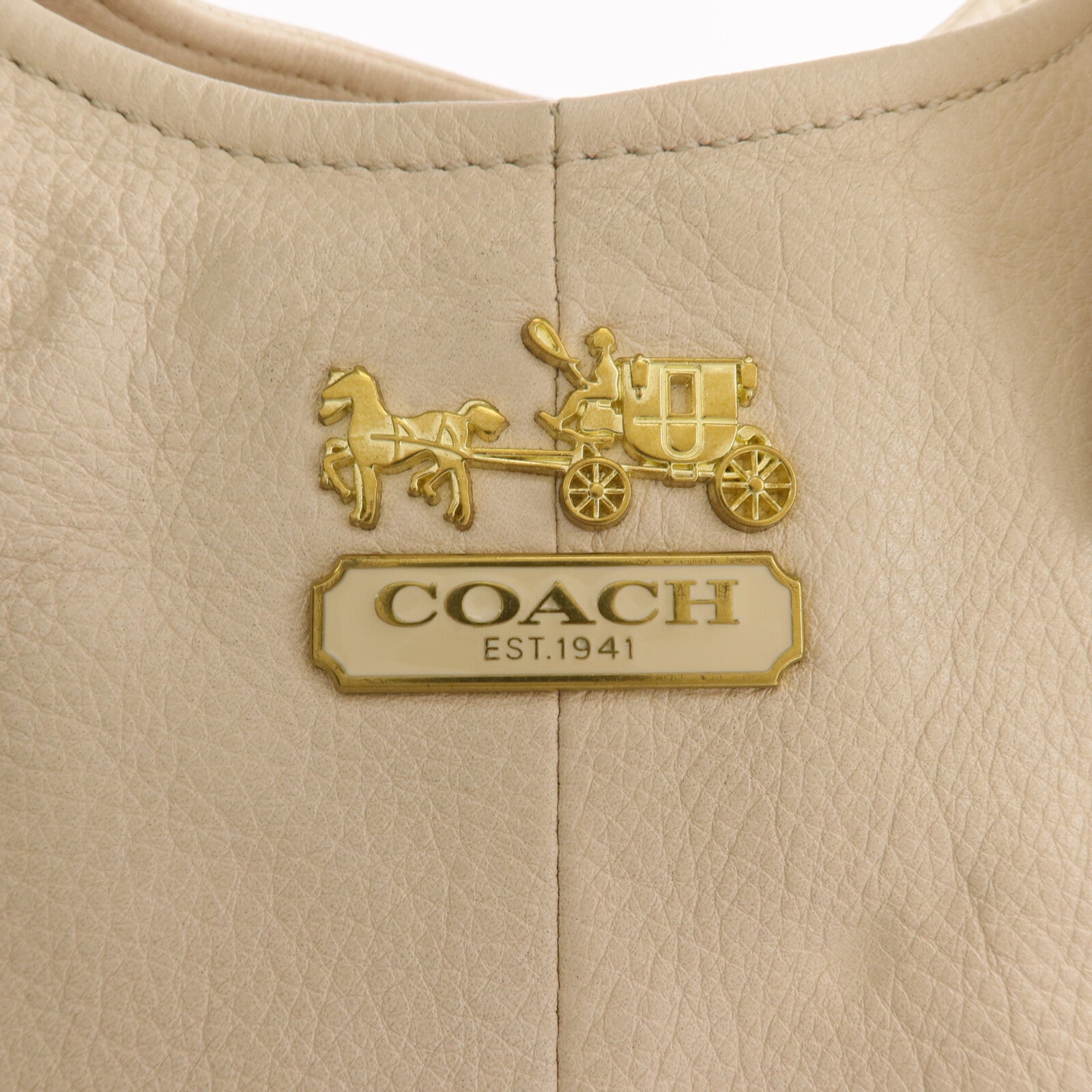 COACH 牛皮皮革Shoulder Bag金扣肩背袋