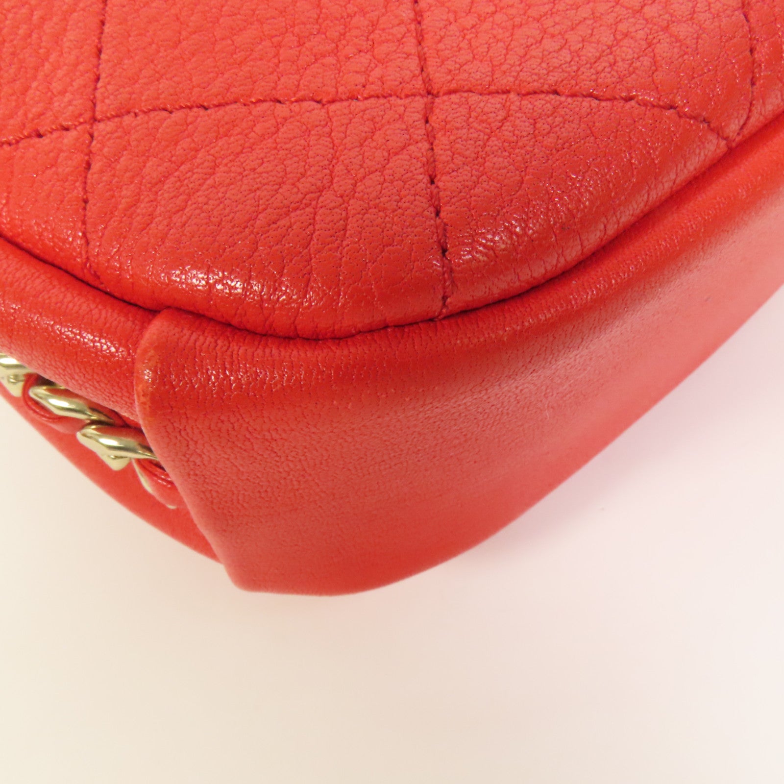 CHANEL 牛皮皮革Shoulder Bag金扣鏈帶肩背袋