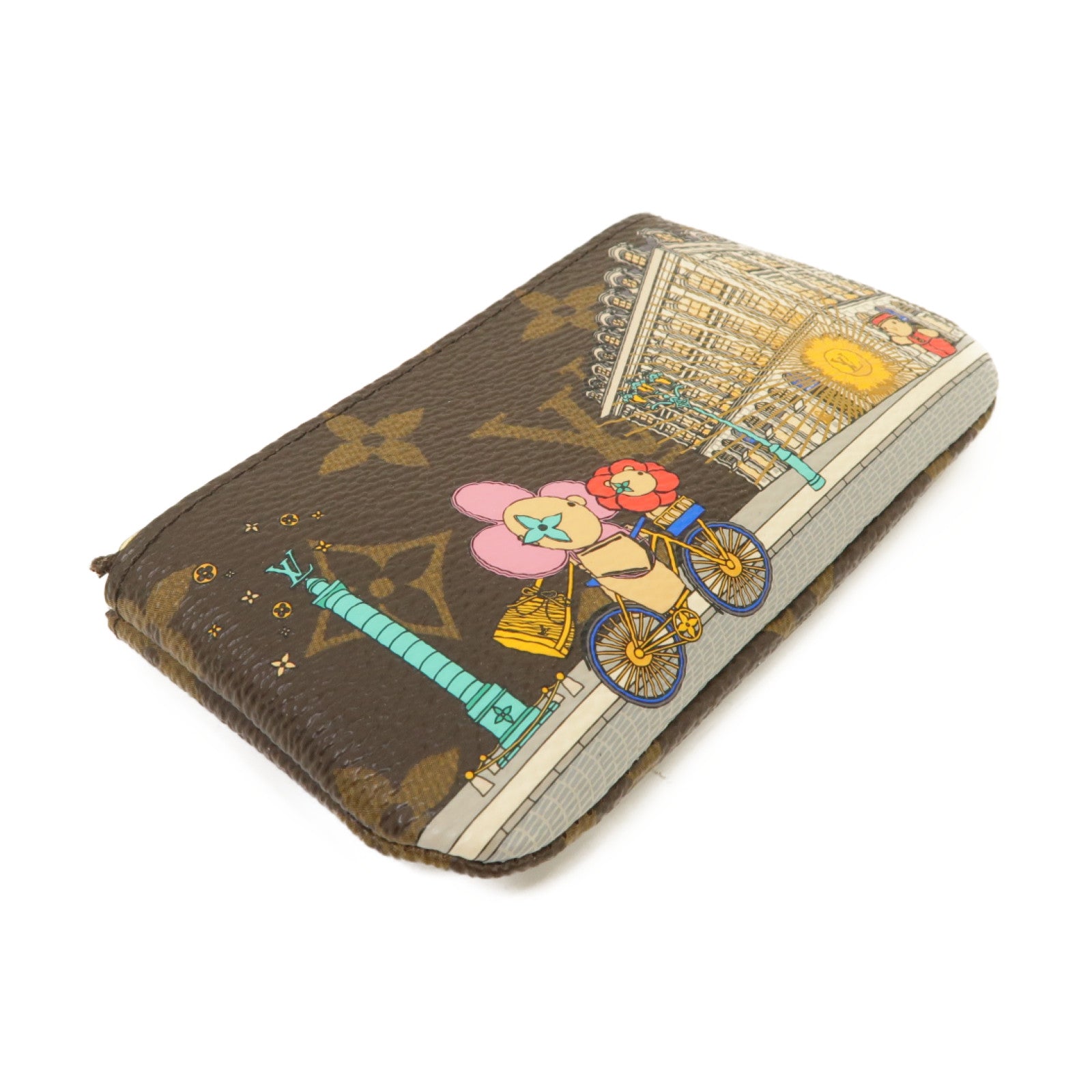 LOUIS VUITTON Monogram Coin/Key Case金扣零錢/鎖匙包啡色