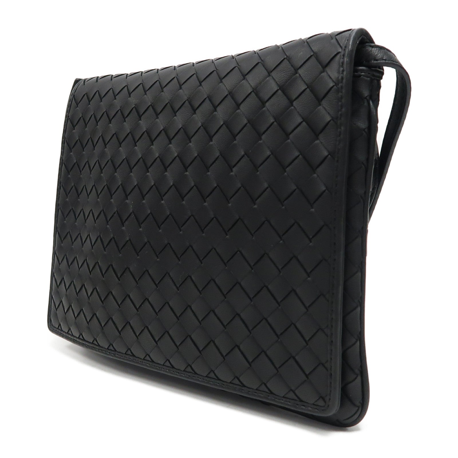 BOTTEGA VENETA 【激減優惠】織紋皮革Shoulder Bag肩背袋黑色