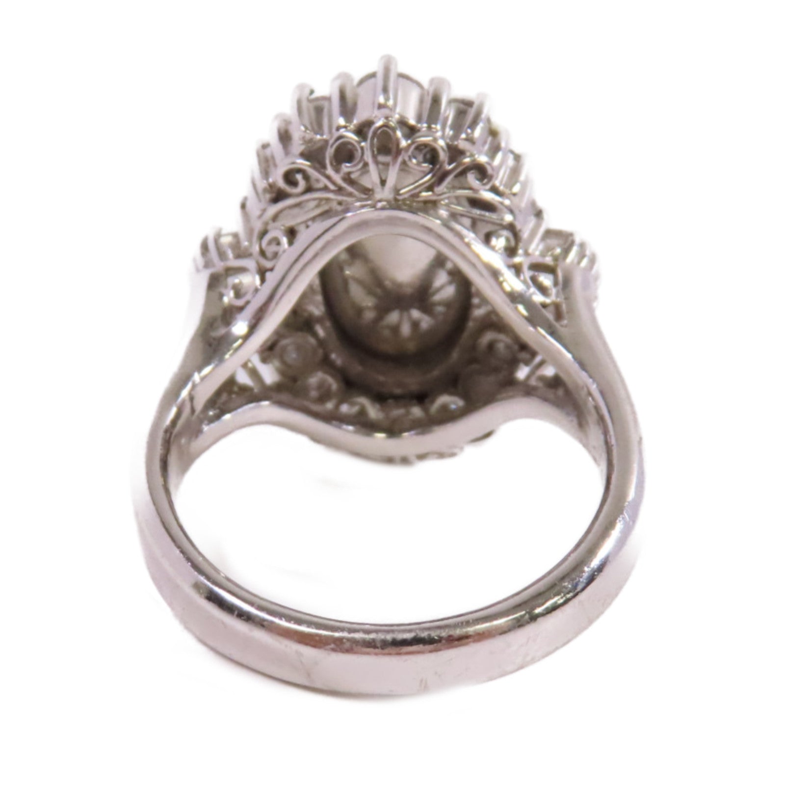 JEWELRY PT900鉑金/6.21ct翡翠/1.66ct鑚石Jade Diamond Ring戒指US#8
