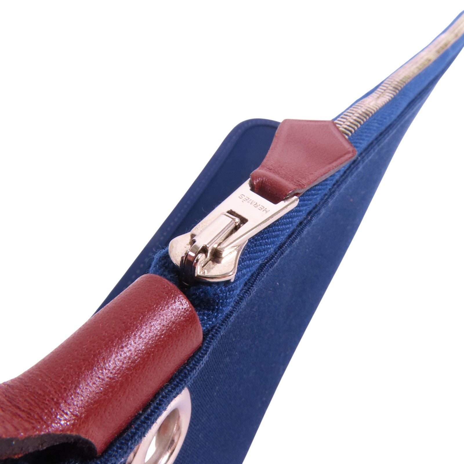 HERMES 帆布Herbag PM銀扣手挽肩背兩用袋