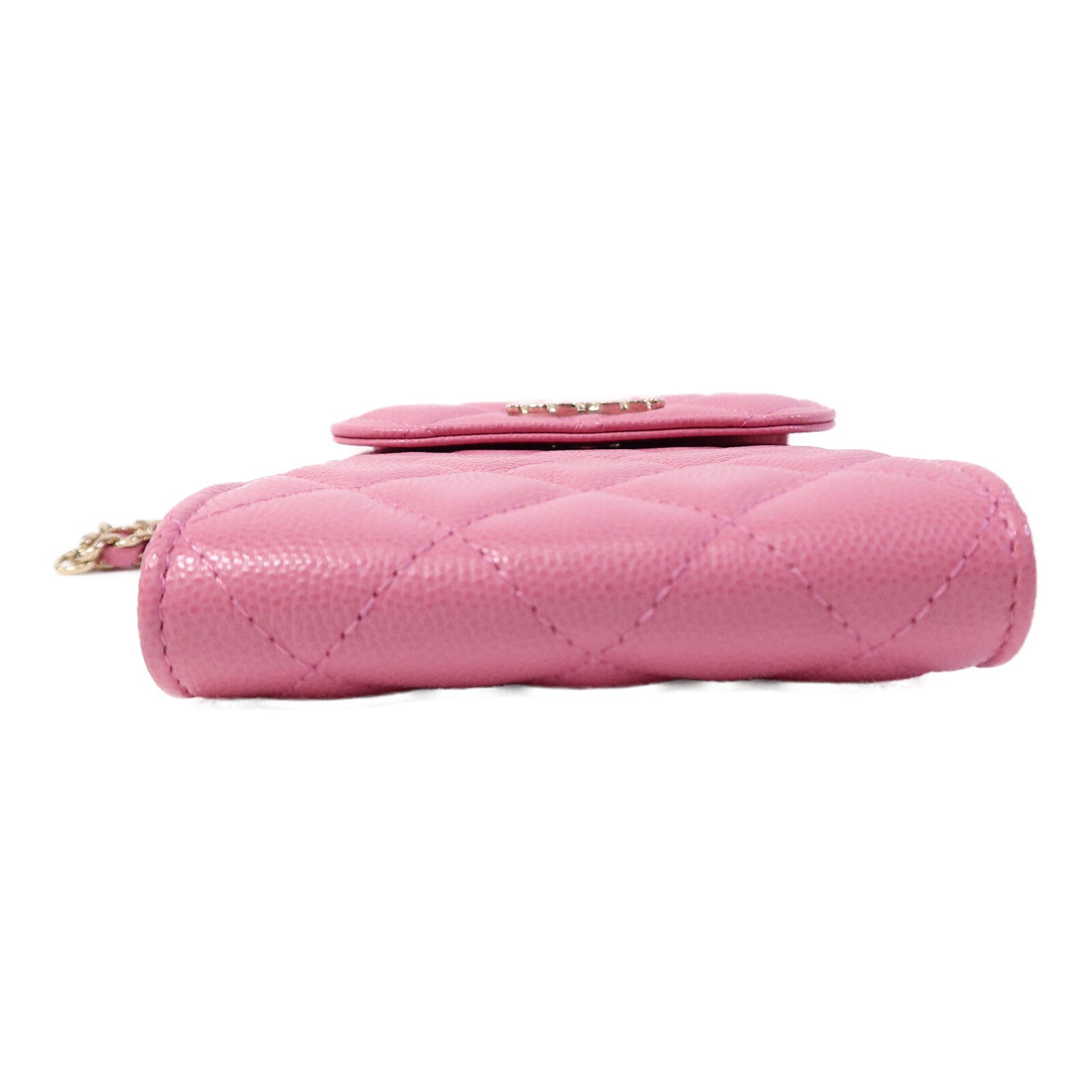 CHANEL 牛皮皮革Phone And AirPods Case with Chain鏈帶肩背袋