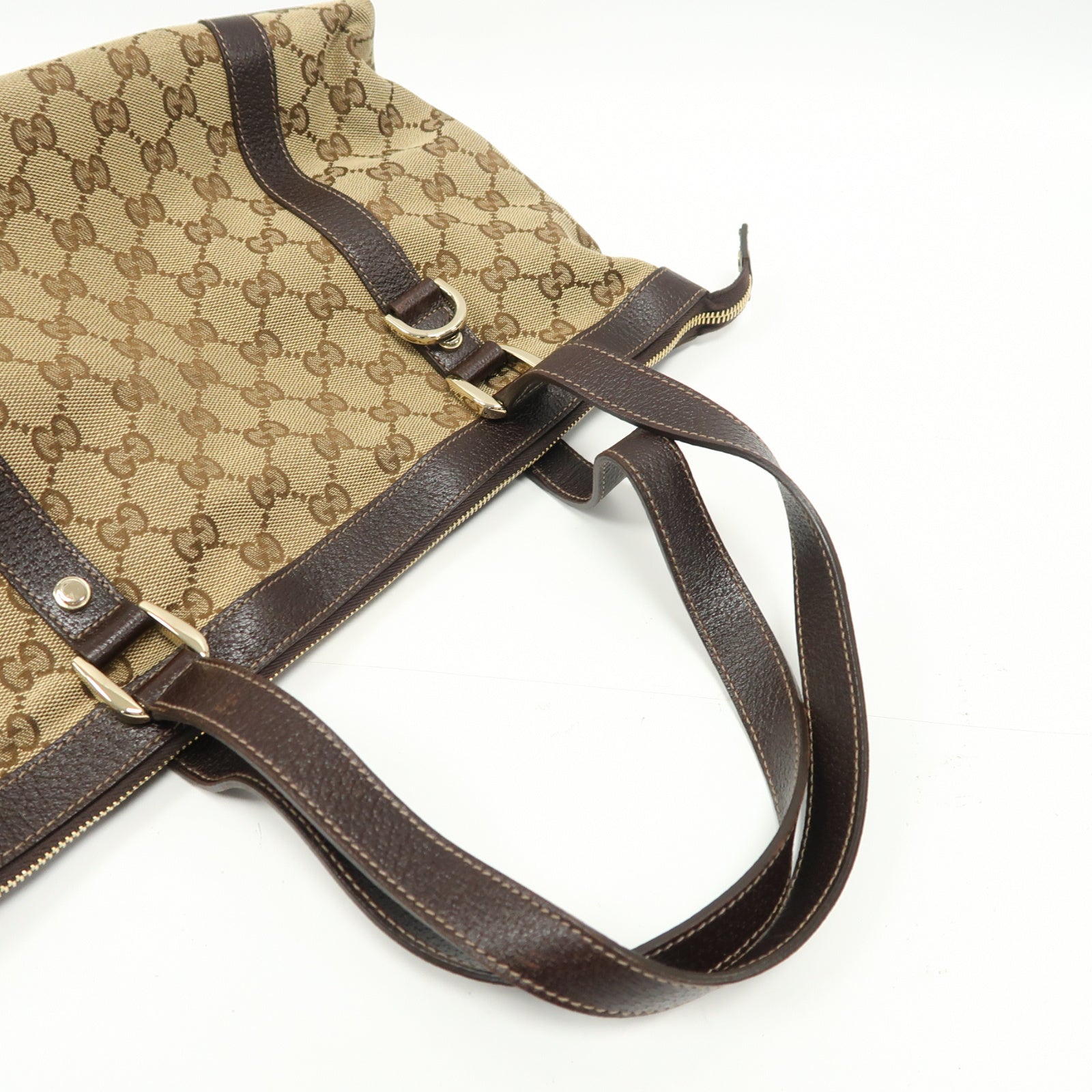 GUCCI 帆布Shoulder Bag金扣肩背袋啡色