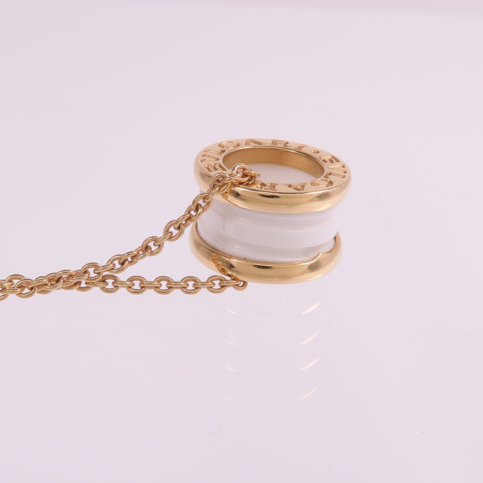 BVLGARI 18K玫瑰金/陶瓷B.Zero 1 Necklace項鍊