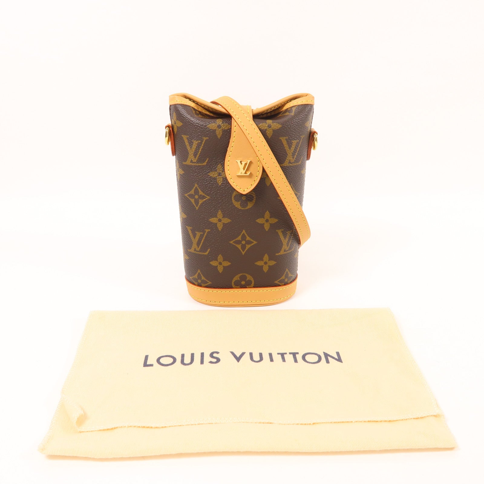 LOUIS VUITTON LV GHW Fold Me Pouch Shoulder Bag M80874 Monogram Brown