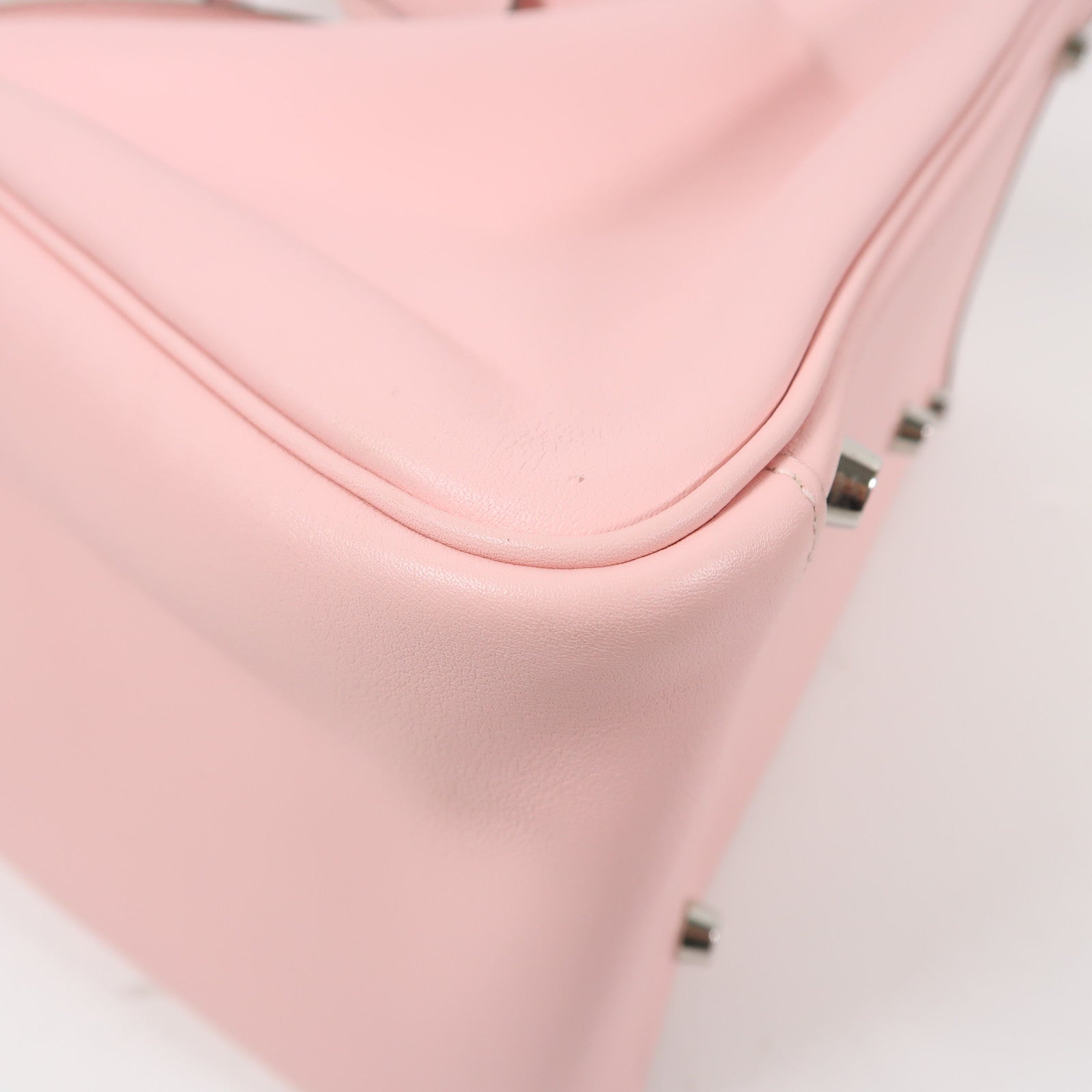 HERMES PHW Lindy 30 2 Way Shoulder Bag Handbag Swift Leather Rose Sakura