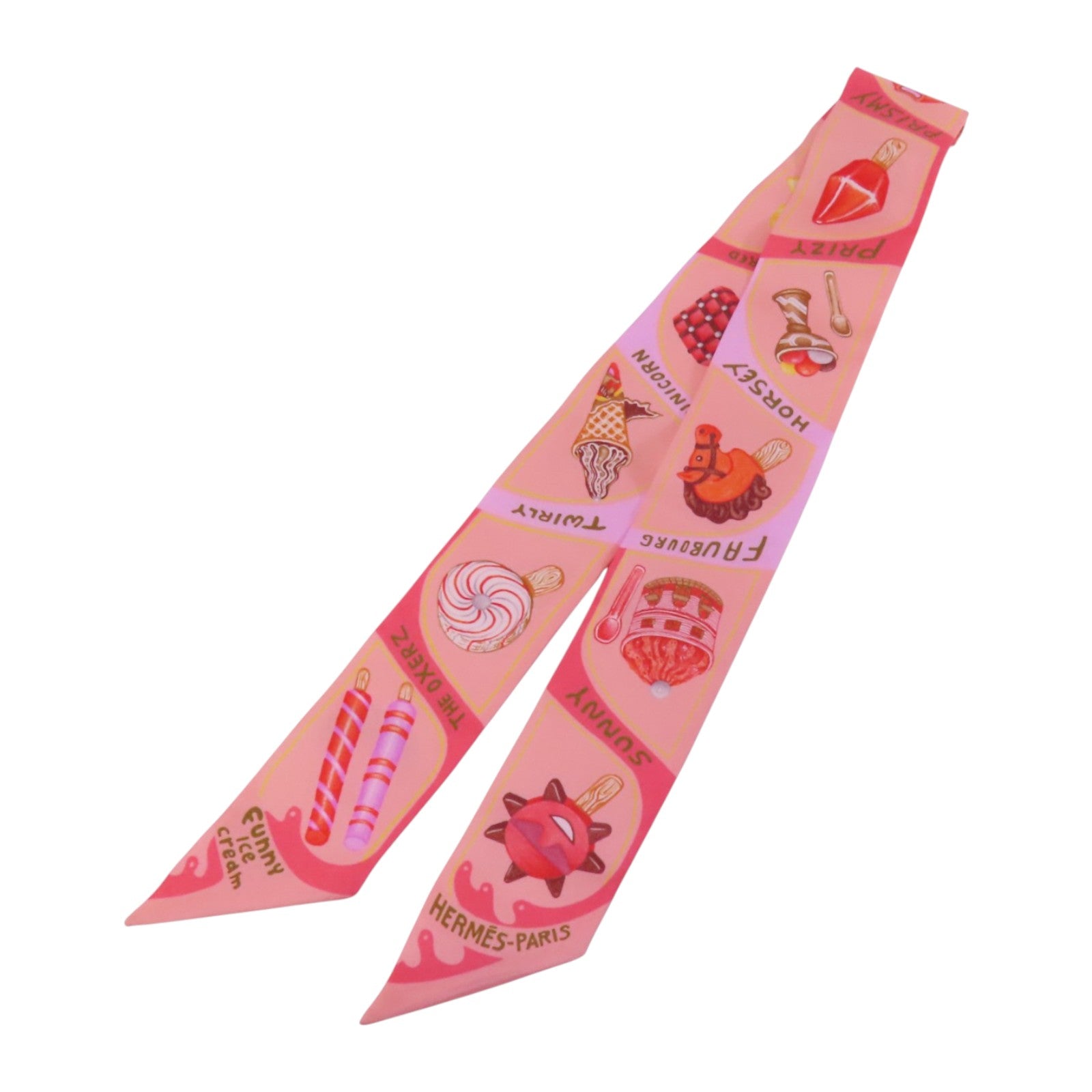 HERMES 絲質Twilly Scarf絲巾