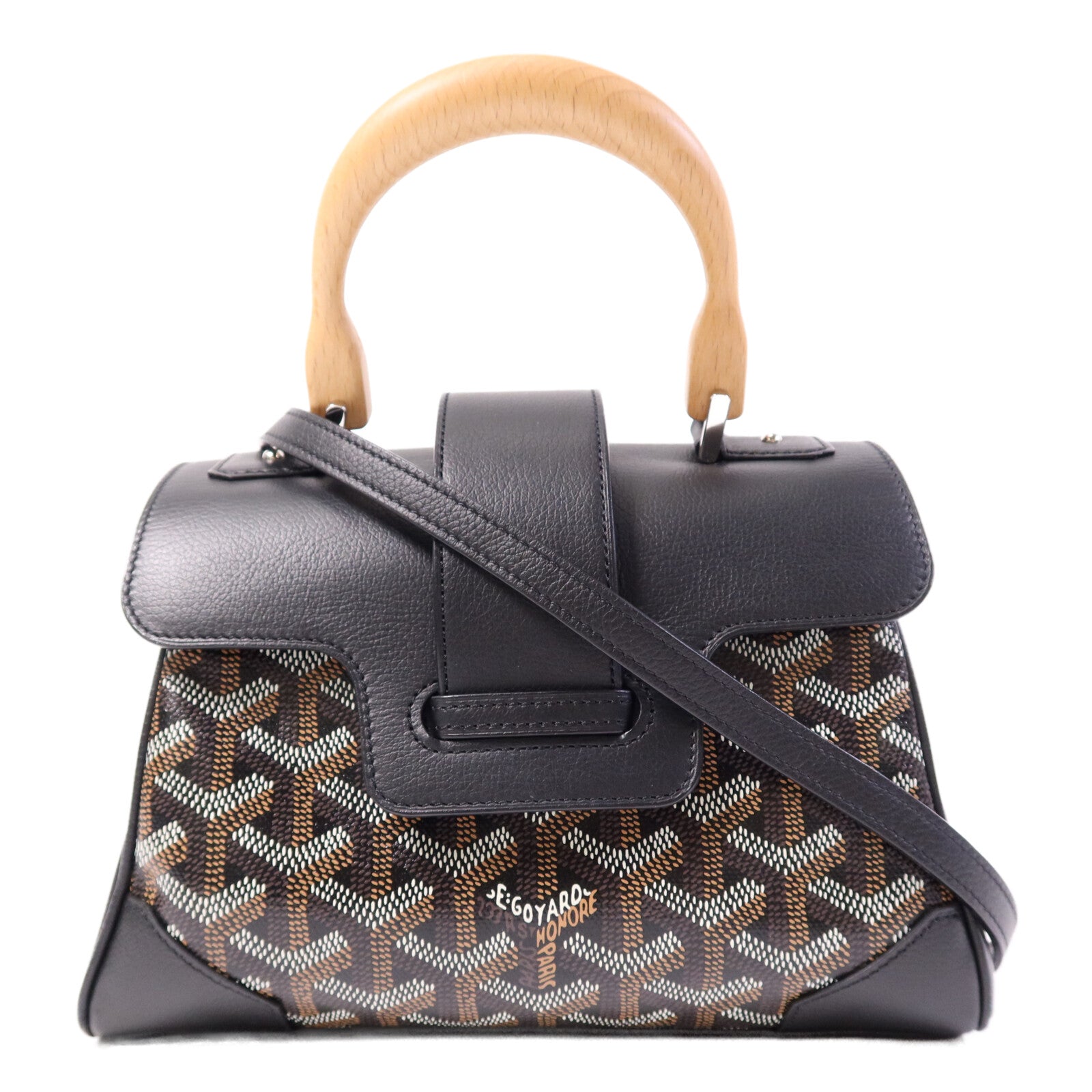 GOYARD 塗層帆布Saigon Souple Mini銀扣手挽肩背兩用袋