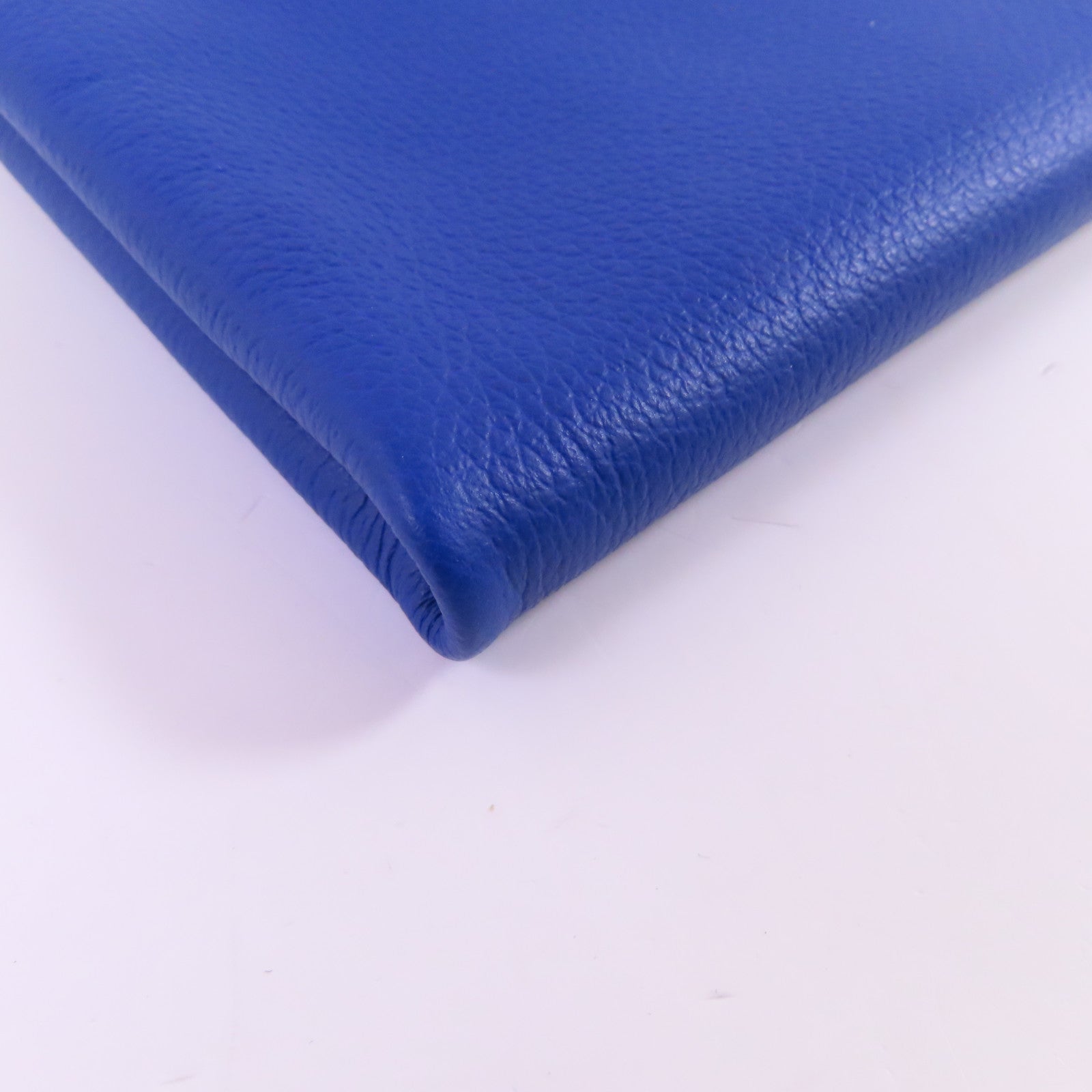 HERMES Evercolor皮革Atout I4 Pouch Card Holder金扣卡套Bleu Electrique