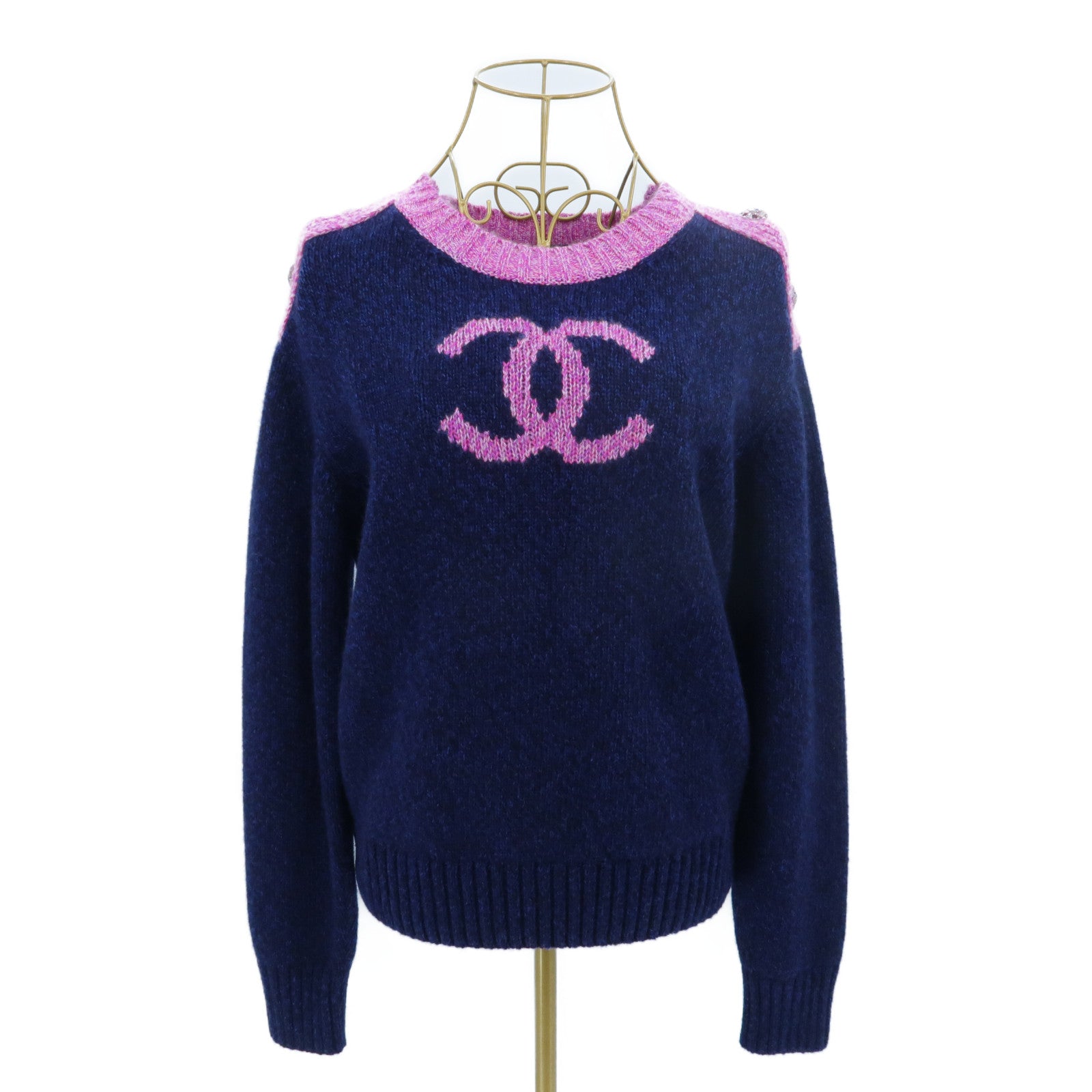 CHANEL Cashmere Cashmere Knit Top針織
