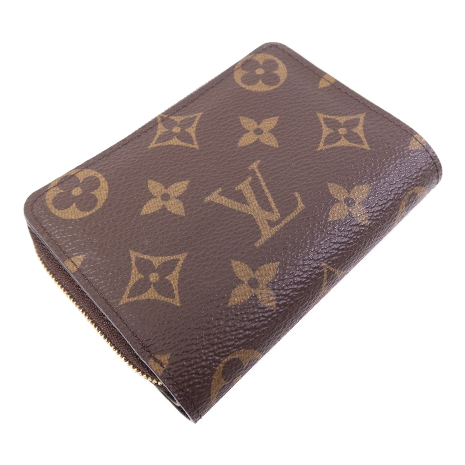 LOUIS VUITTON Monogram Reverse Lou Wallet金扣錢包