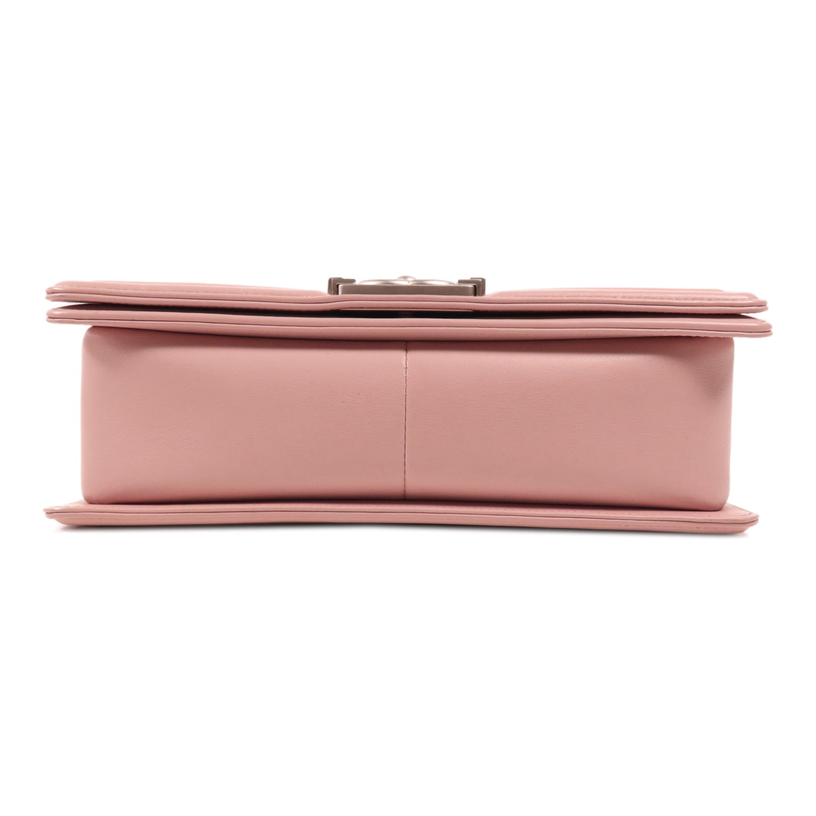 CHANEL 羊皮皮革Boy 25銀扣肩背袋