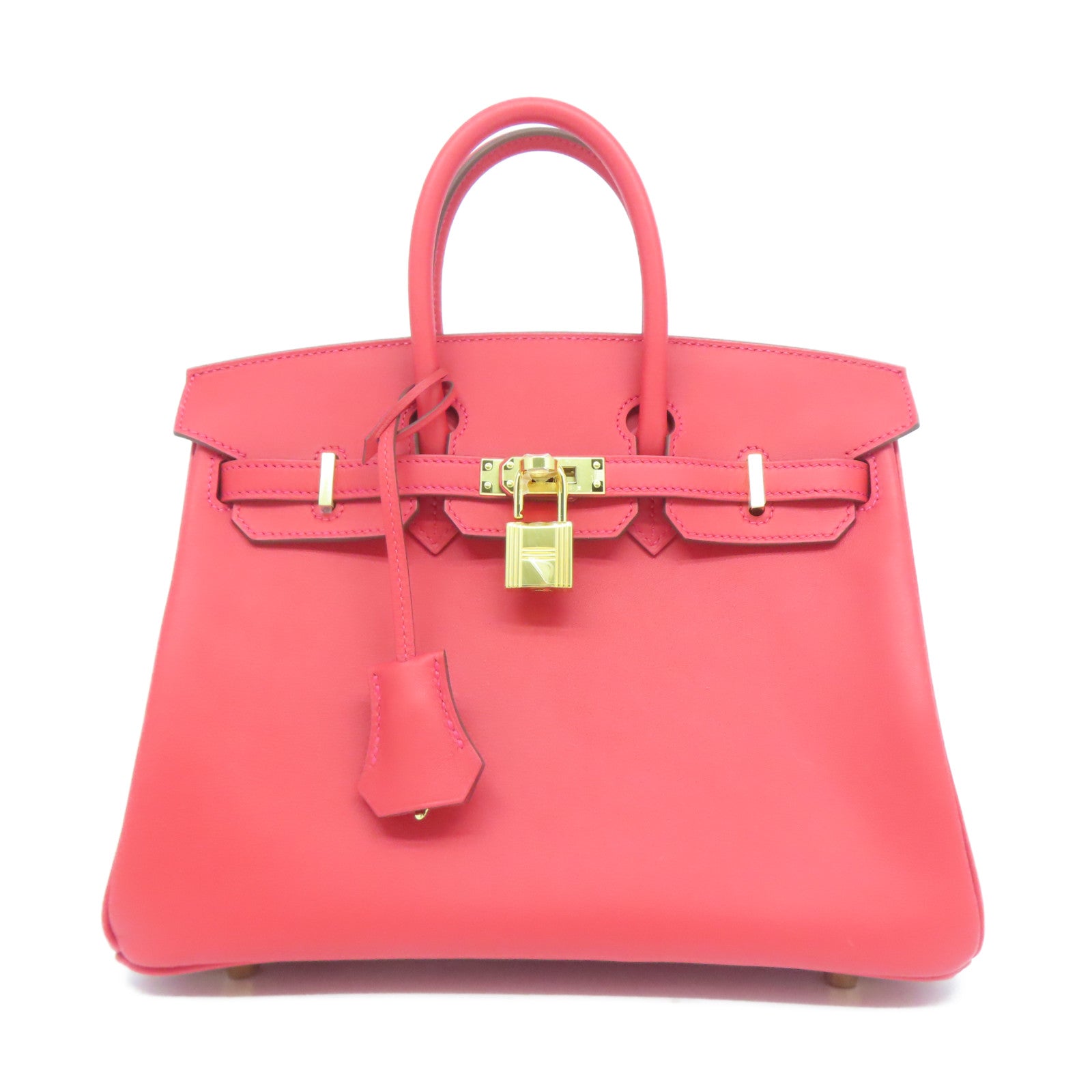 HERMES 【激減優惠】Veau Swift皮革Birkin 25金扣手挽袋愛心紅色