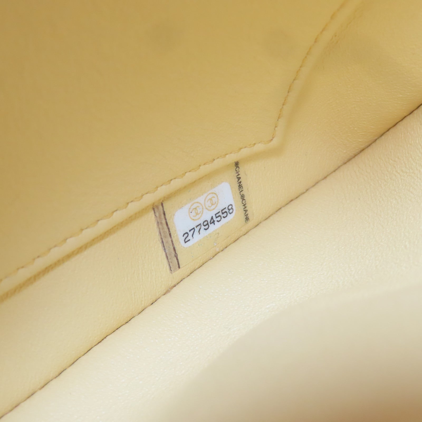 CHANEL 【激減優惠】菱格羊皮皮革Chain Shoulder Bag金扣鏈帶肩背袋黃色
