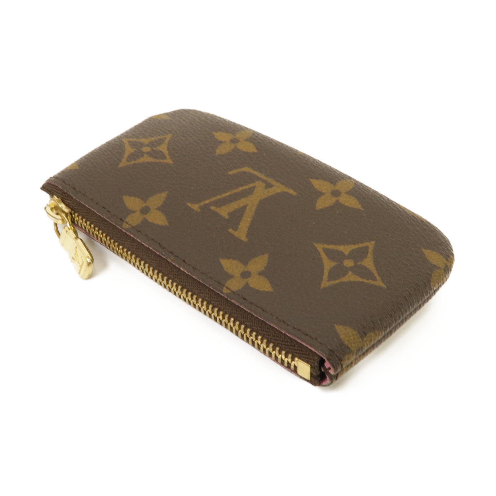 LOUIS VUITTON Monogram Coin/Key Case金扣零錢/鎖匙包啡色