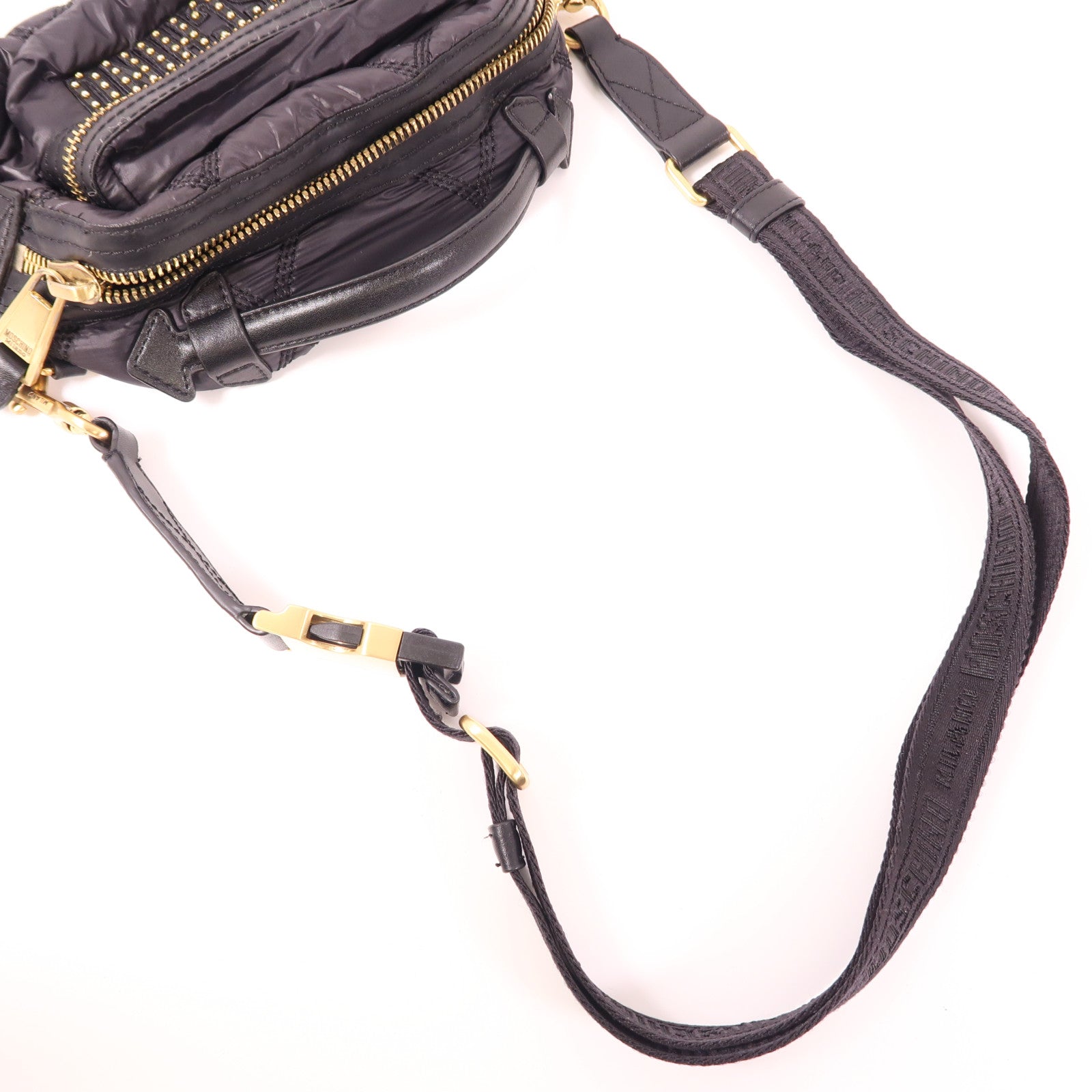 MOSCHINO 尼龍Shoulder Bag金扣肩背袋