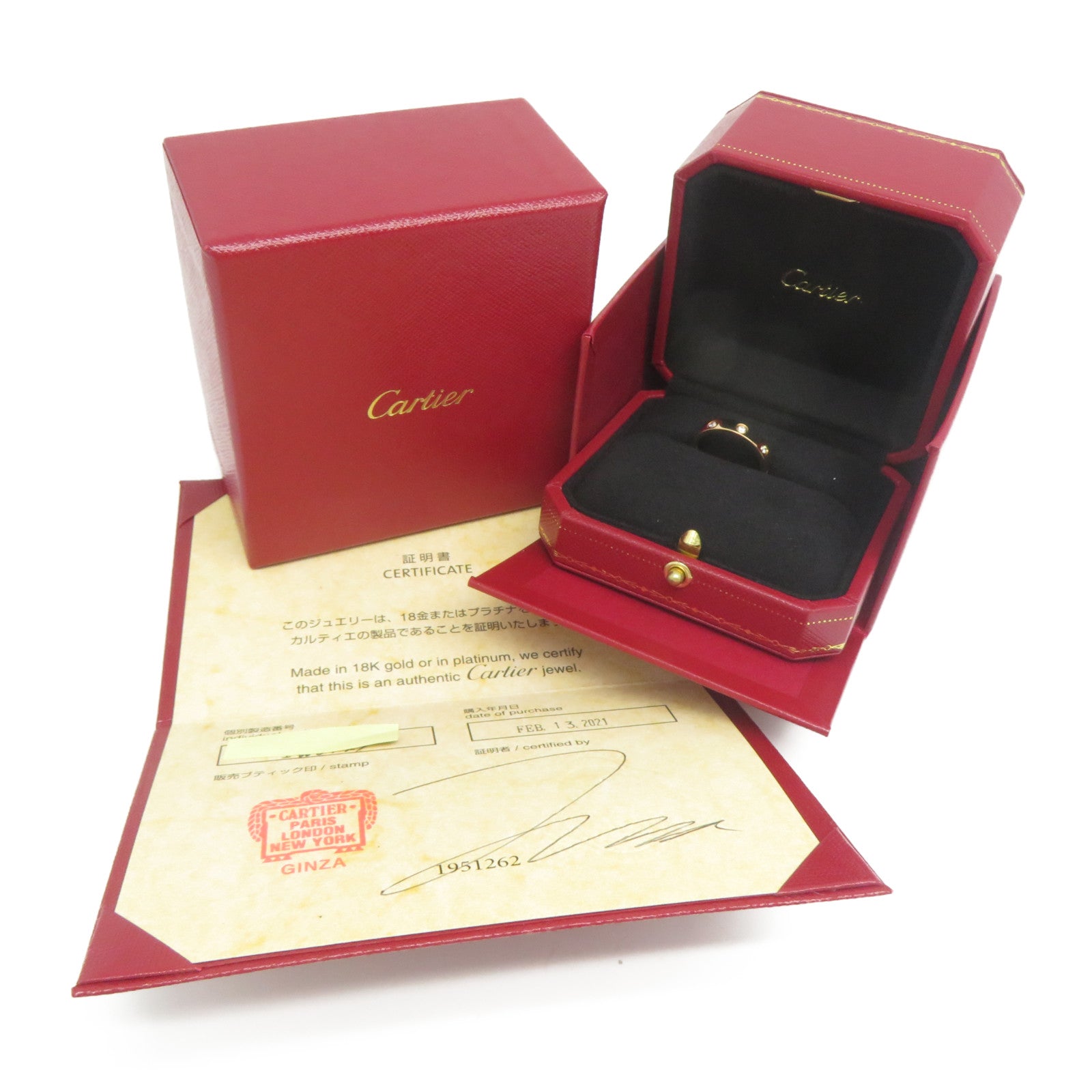 CARTIER 【激減優惠】18K玫瑰金Love Wedding Ring鑽石戒指Cartier#51/US#5.75