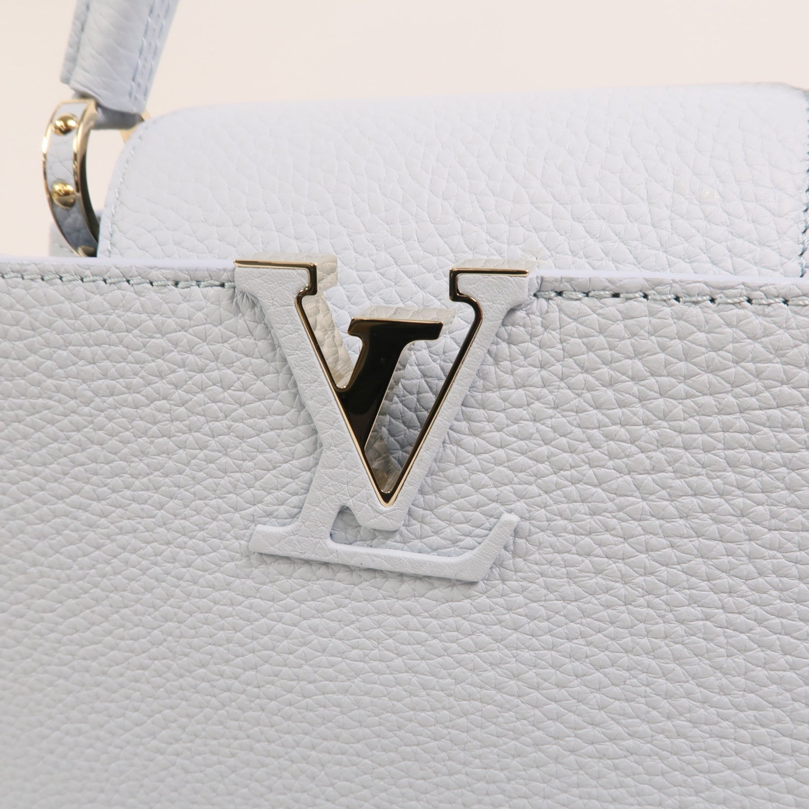 LOUIS VUITTON 牛皮皮革Capucines BB金扣手挽肩背兩用袋