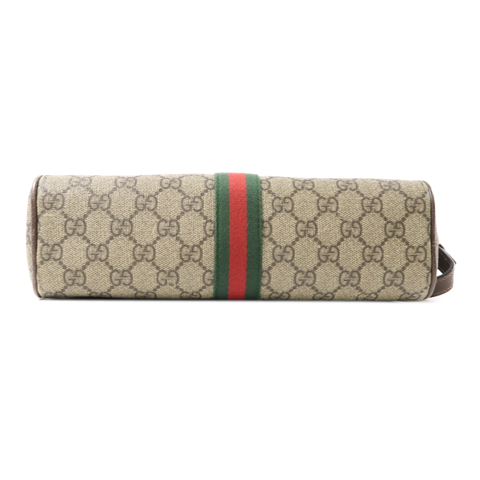 GUCCI 【激減優惠】塗層帆布Shoulder Bag金扣肩背袋啡色