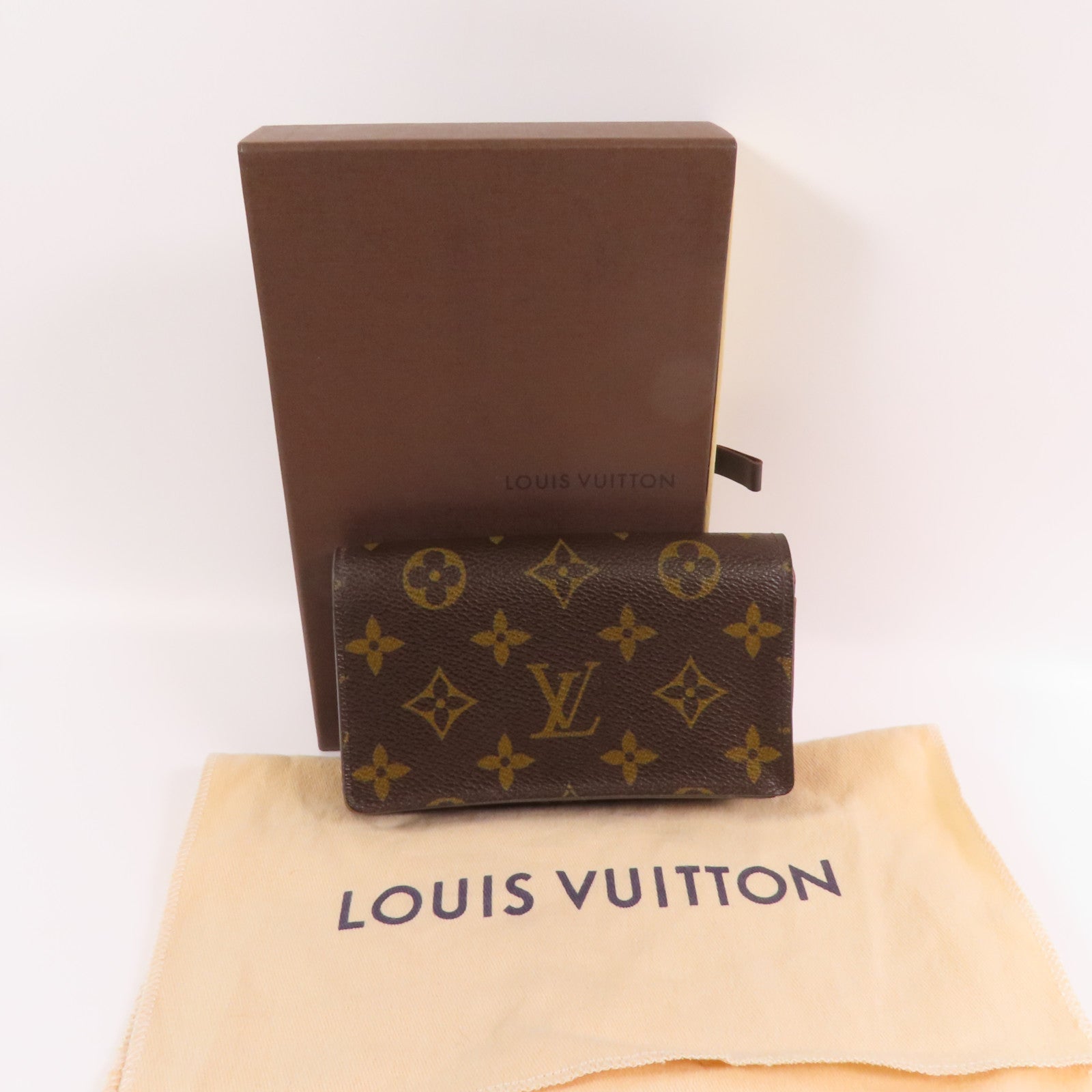 LOUIS VUITTON Monogram Porte Monnaie Wallet金扣短錢包