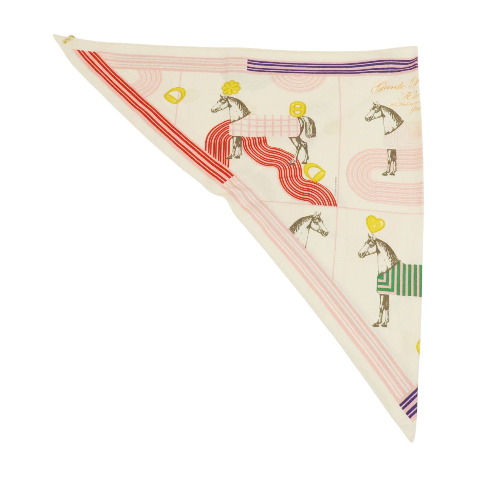 HERMES 絲質Garde Robe Pop Charm Triangle 70絲巾