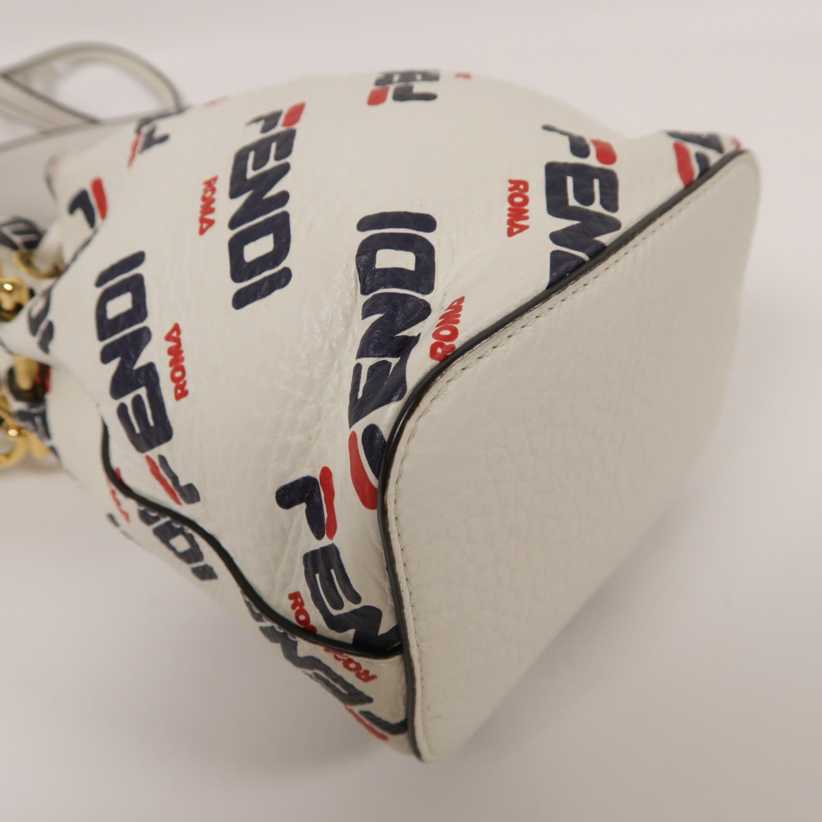 FENDI GHW Mon Tresor 2way Shoulder Bag Calfskin Leather White