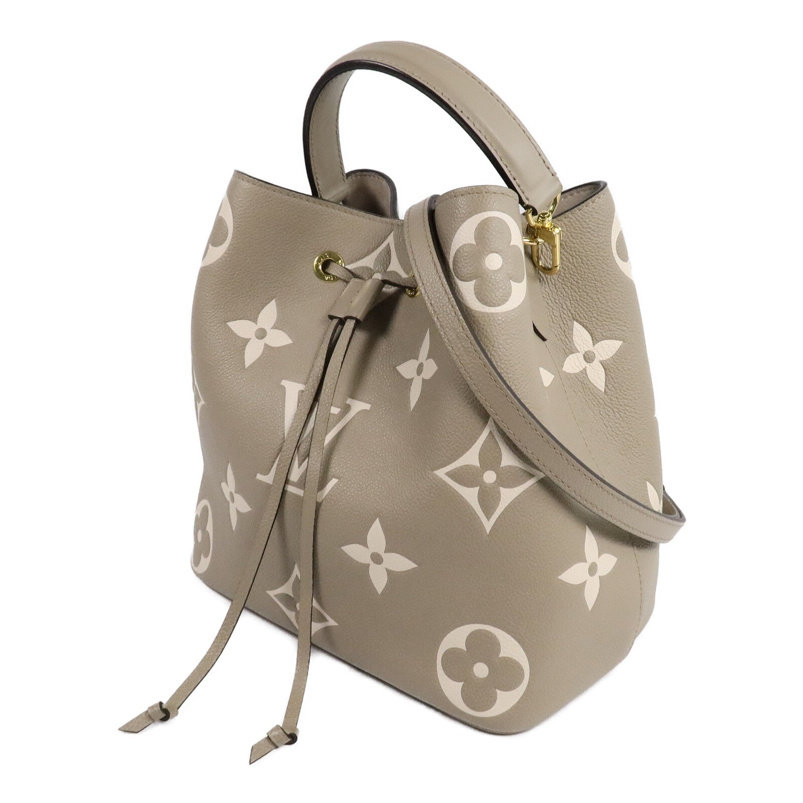 LOUIS VUITTON Monogram Empreinte Neo Noe MM金扣手挽肩背兩用袋