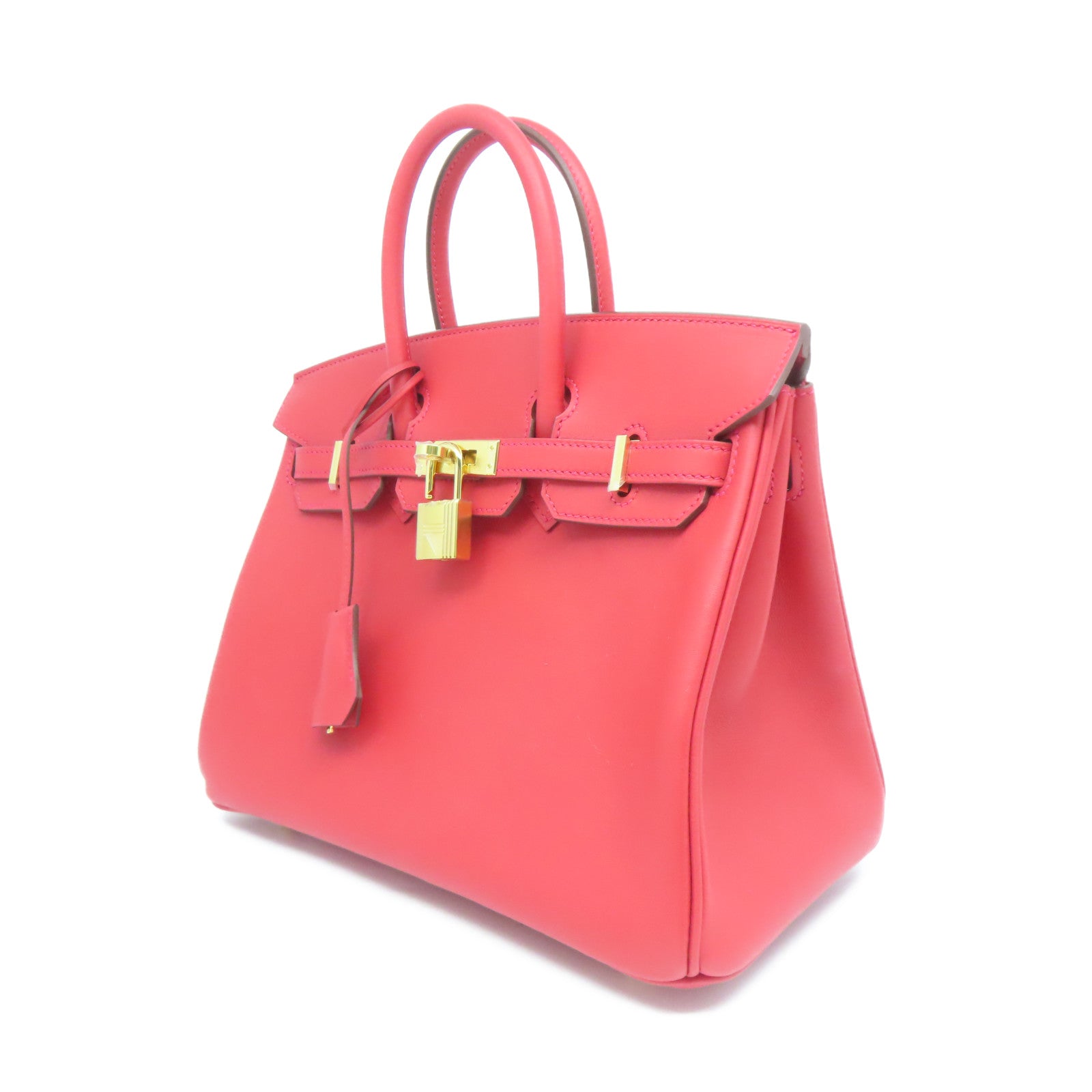 HERMES 【激減優惠】Veau Swift皮革Birkin 25金扣手挽袋愛心紅色