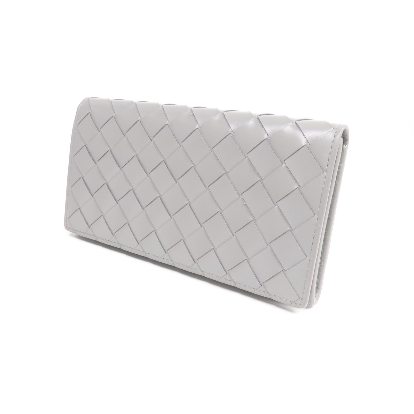 BOTTEGA VENETA 【激減優惠】織紋皮革Long Wallet金扣長錢包