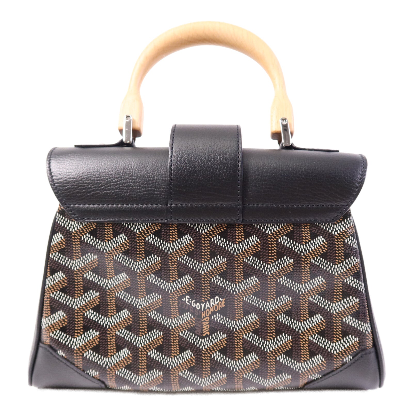 GOYARD 塗層帆布Saigon Souple Mini銀扣手挽肩背兩用袋