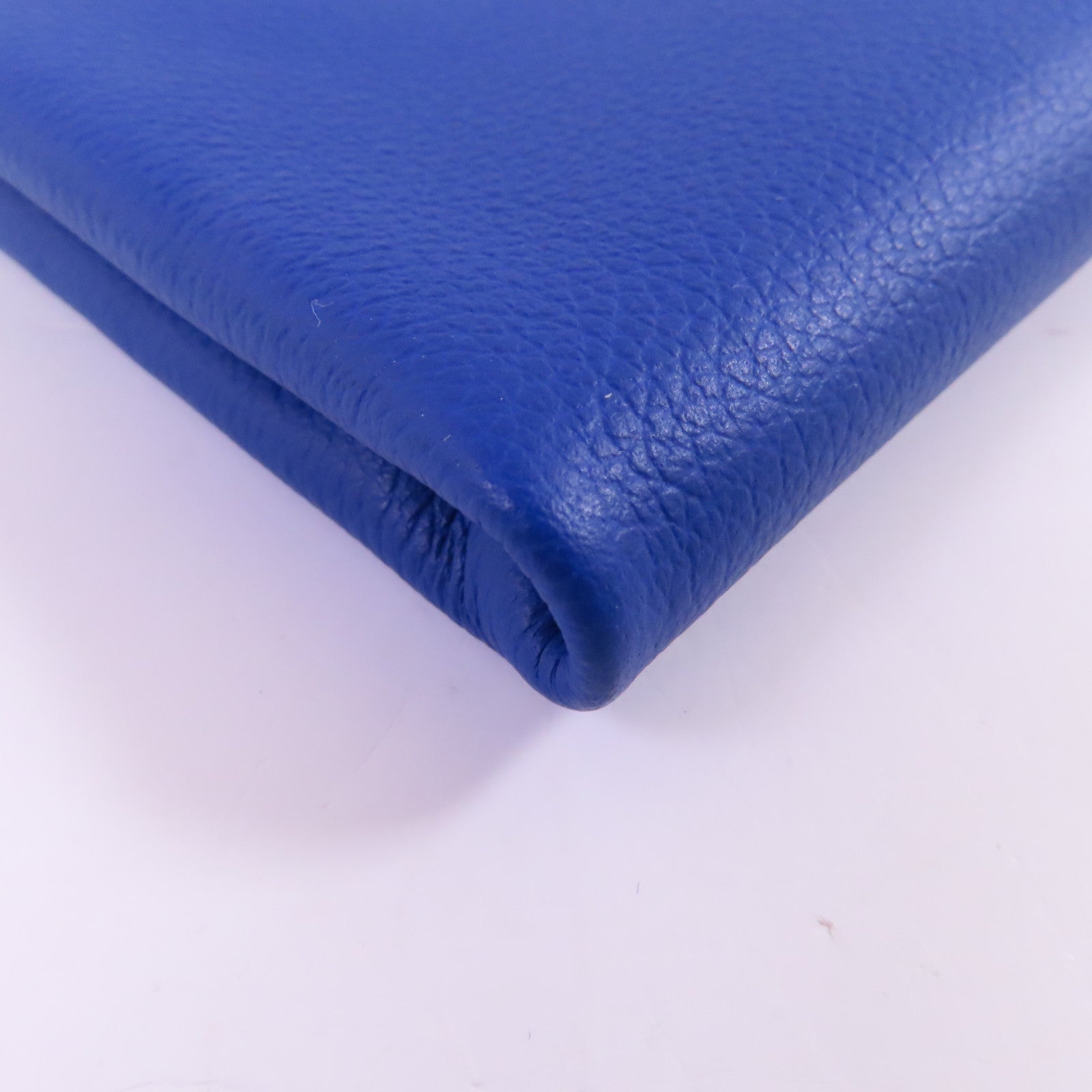 HERMES Evercolor皮革Atout I4 Pouch Card Holder金扣卡套Bleu Electrique