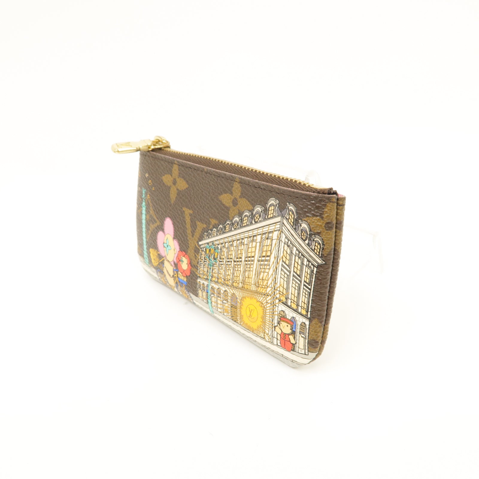 LOUIS VUITTON Monogram Coin/Key Case金扣零錢/鎖匙包啡色