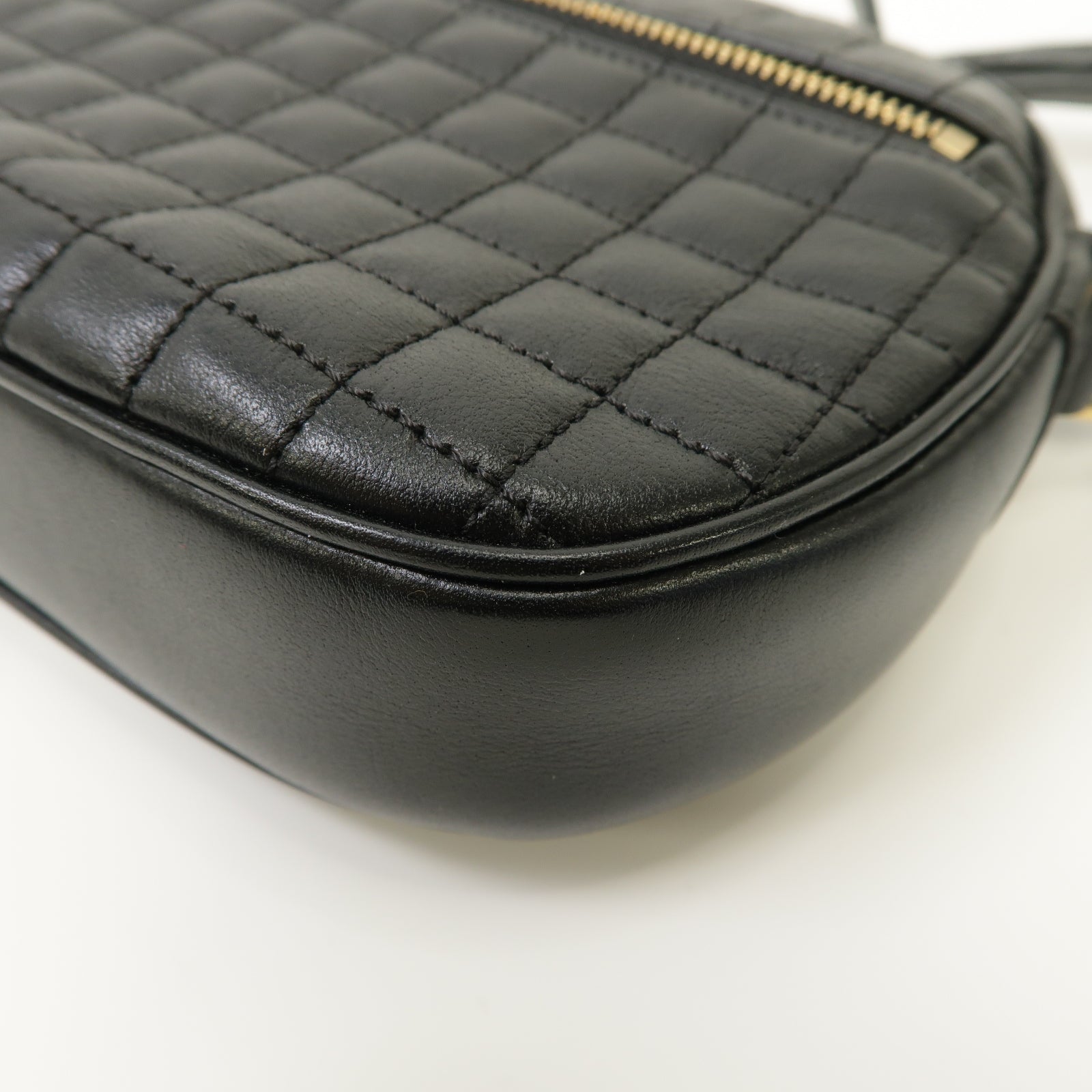 CELINE 【激減優惠】牛皮皮革Shoulder Bag金扣肩背袋黑色