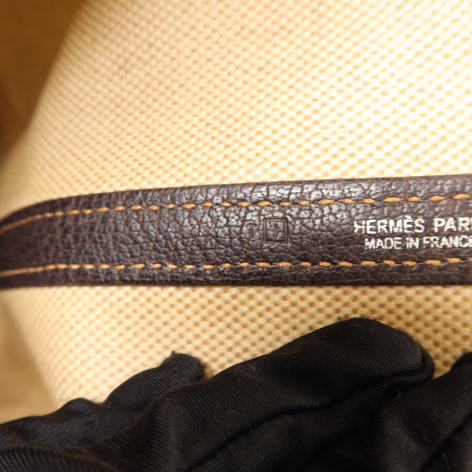 HERMES 帆布Garden Party PM手挽袋Ebene