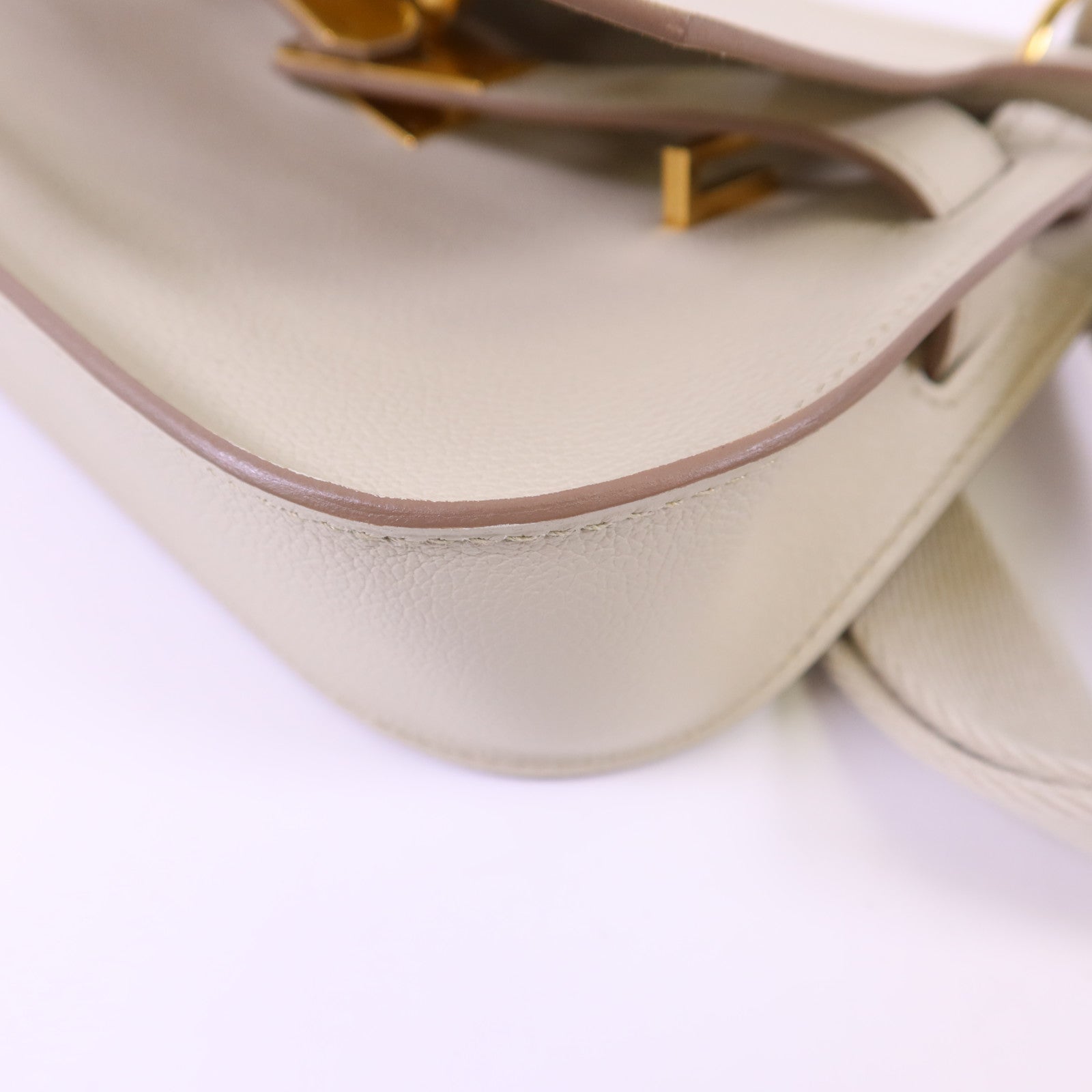 HERMES Evercolor皮革Mini Jypsiere金扣肩背袋Beton