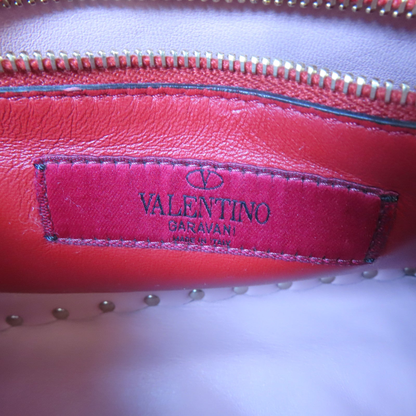 Valentino 牛皮皮革2 Way Chain Shoulder Bag金扣鏈帶手挽肩背兩用袋粉紅色