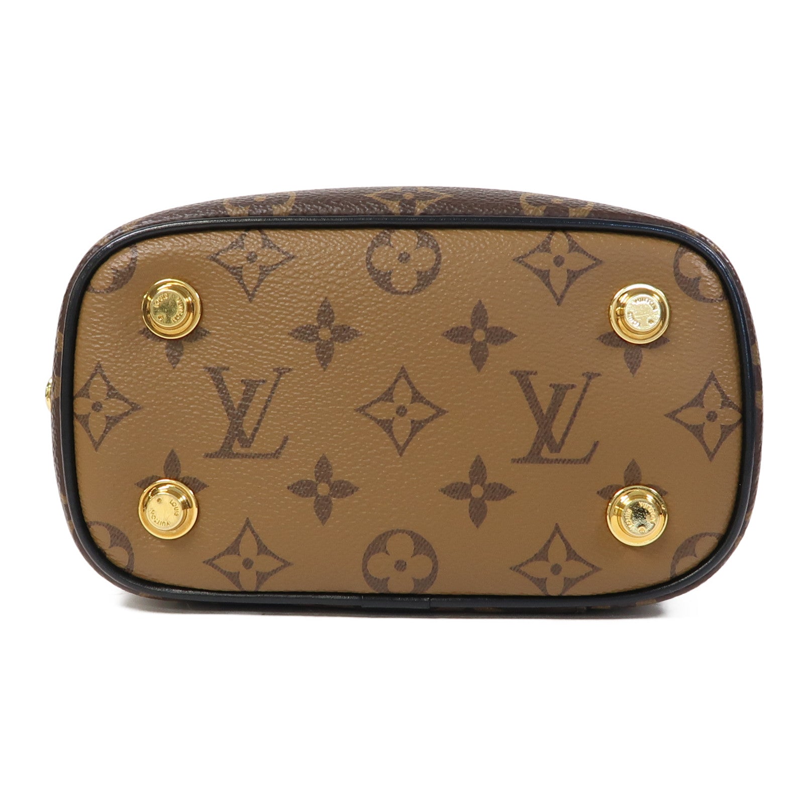 LOUIS VUITTON 【激減優惠】Monogram Vanity PM金扣手挽肩背兩用袋啡色