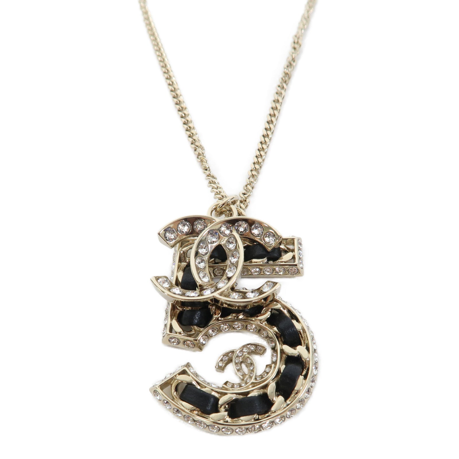 CHANEL 金屬Necklace項鍊黑色/金色