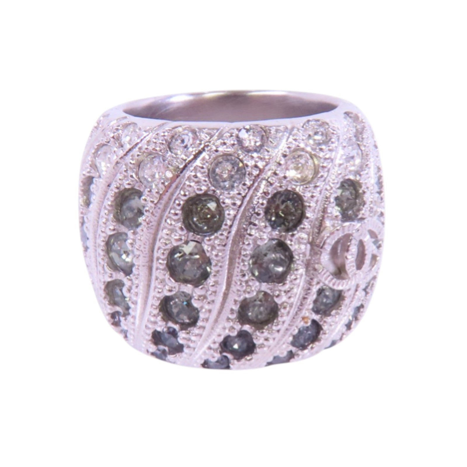 CHANEL 金屬/水鑽Ring戒指US#5